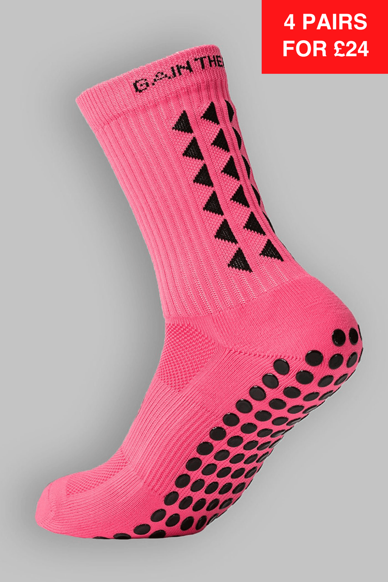 GRIP SOCKS 2.0 MidCalf Length Pink Gain The Edge Official