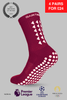 GRIP SOCKS 3.0  MidCalf Length - Maroon - Gain The Edge Official