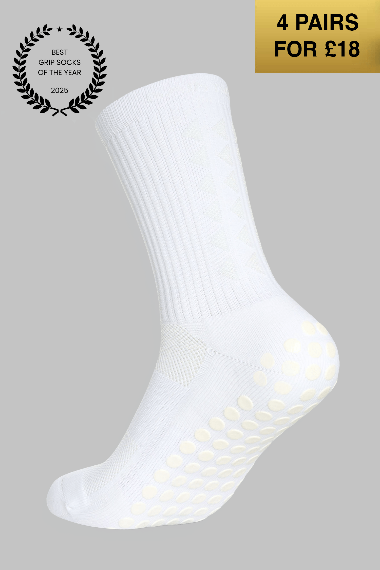 VIP GRIP SOCKS 3.0 midcalf length - WHITEOUT EDITION - Gain The Edge Official