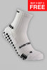 Grip Running Socks Quarter Length - White - Gain The Edge Official