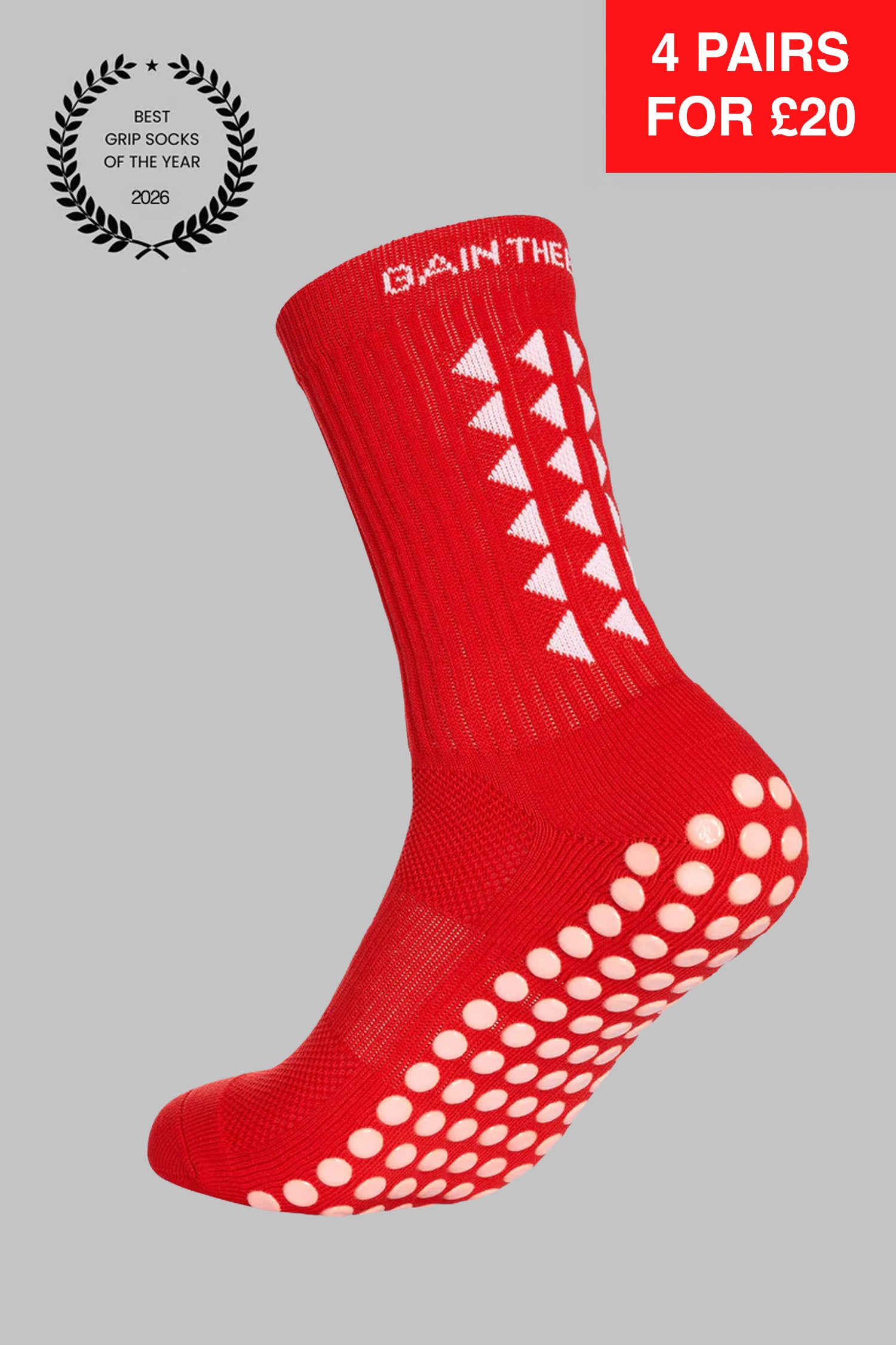 GRIP SOCKS 3.0  MidCalf Length - Red