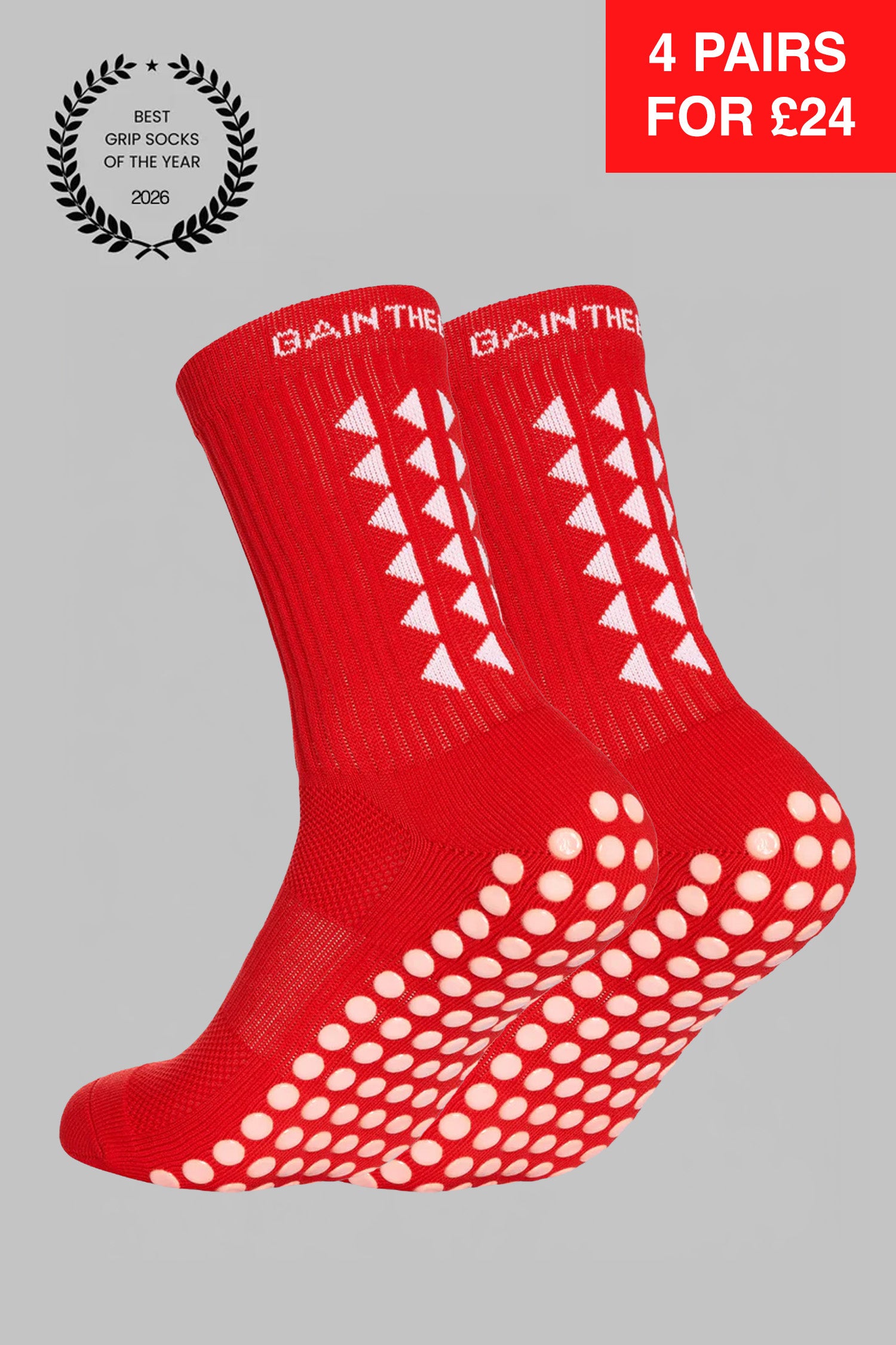GRIP SOCKS 3.0  MidCalf Length - Red