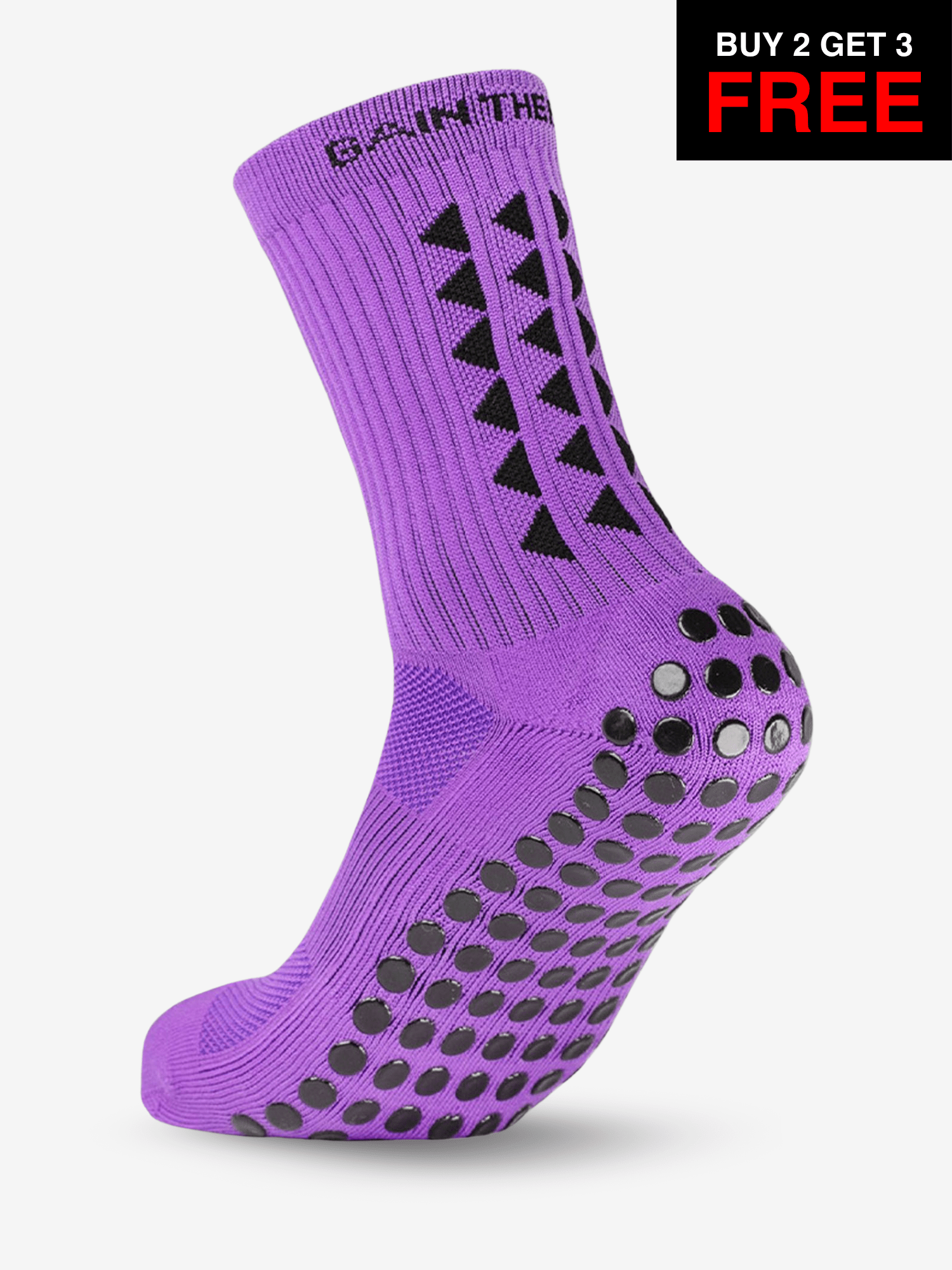 GRIP SOCKS 3.0  MidCalf Length - Purple - SALE BUY 2 GET 3 FREE - Gain The Edge Official