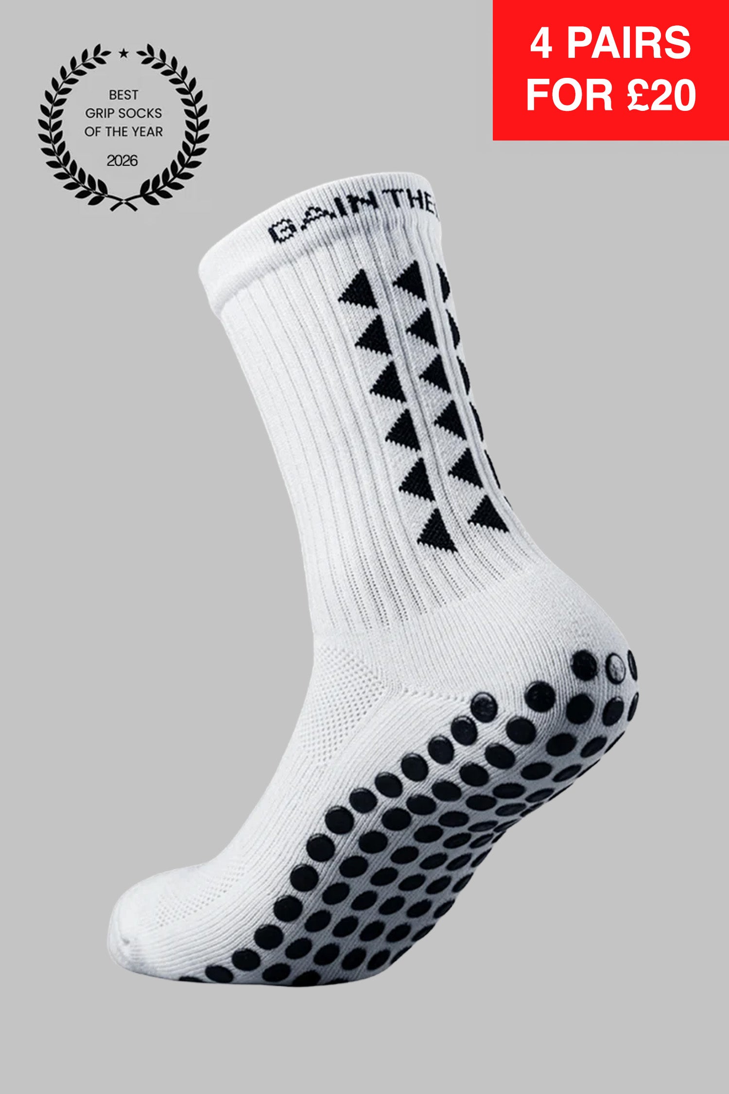 GRIP SOCKS 3.0  MidCalf Length - White