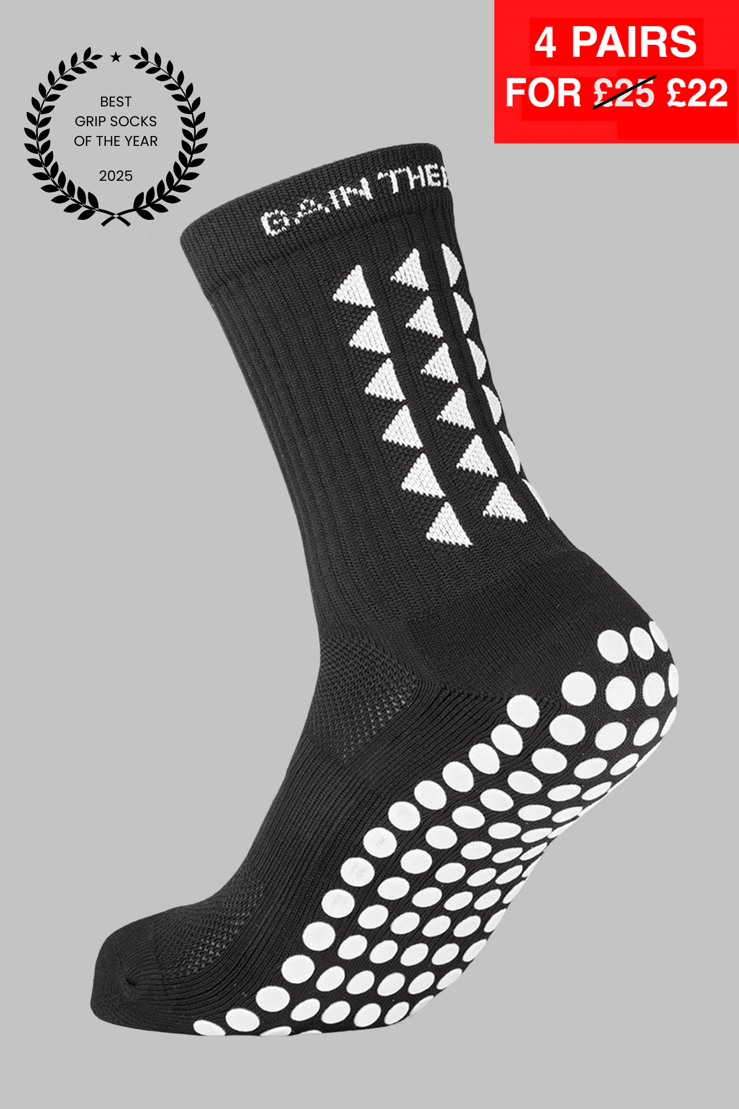 GRIP SOCKS 3.0 MidCalf Length - Black