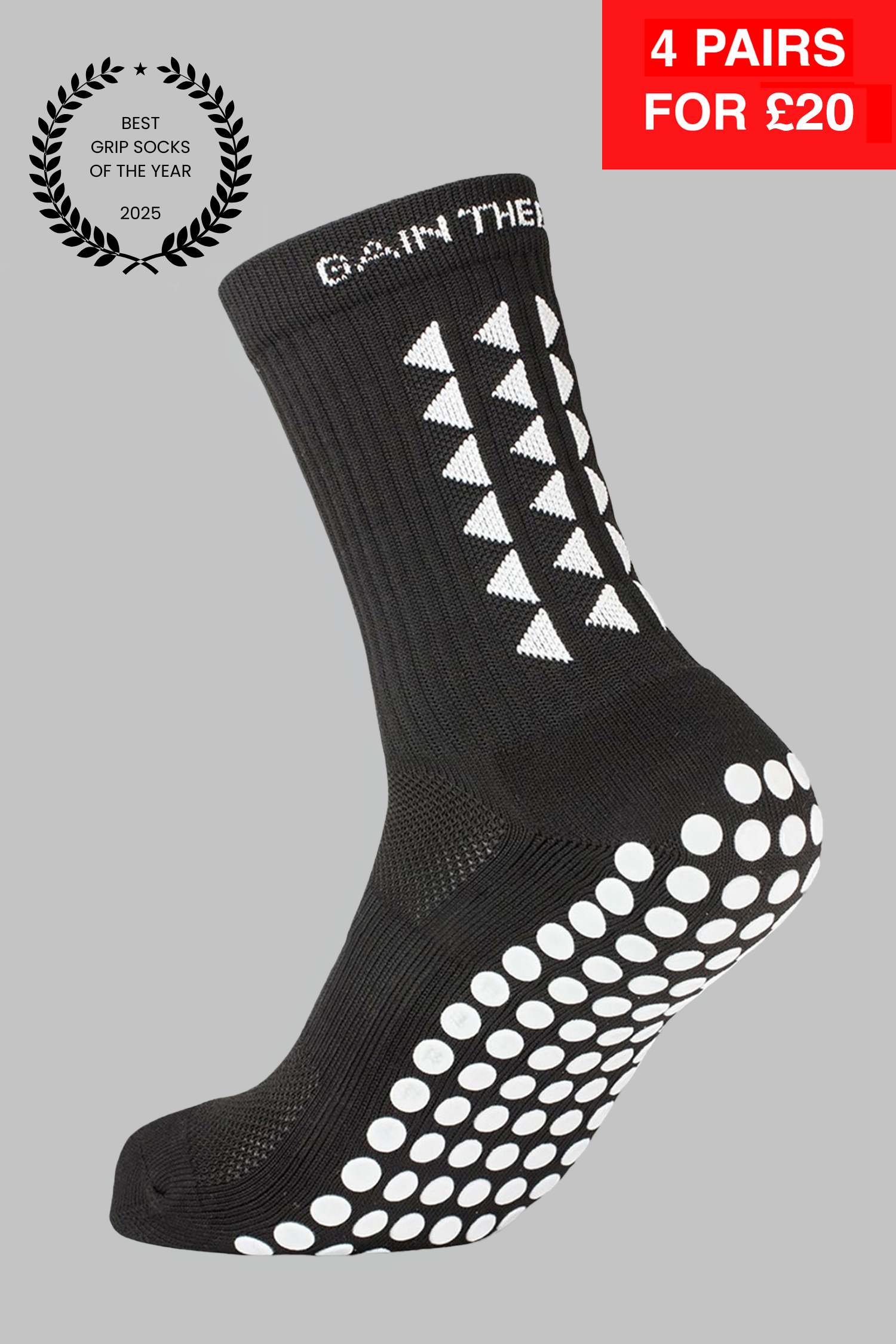 GRIP SOCKS 3.0 MidCalf Length - Black