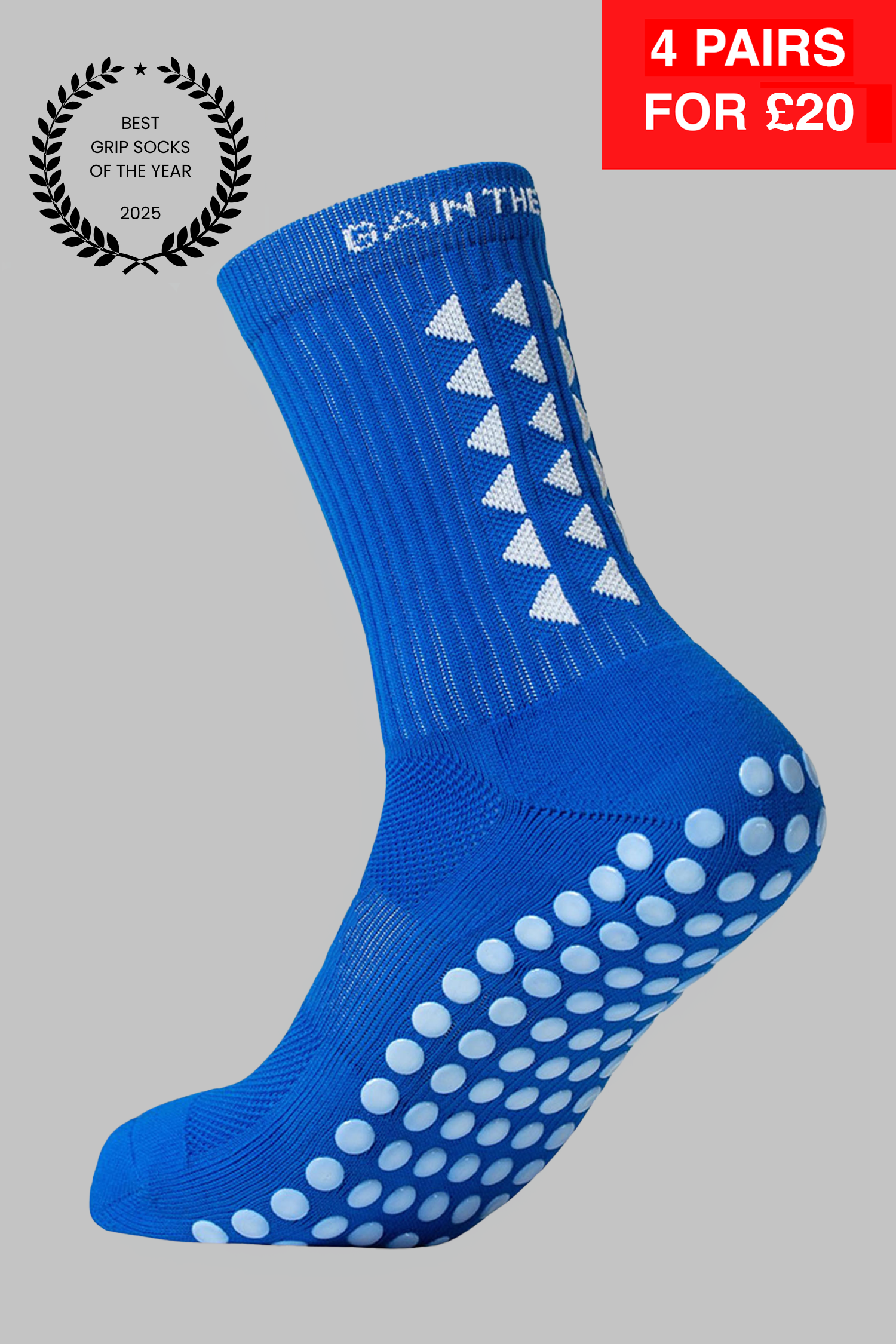 GRIP SOCKS MidCalf Length Blue – Gain The Edge Official