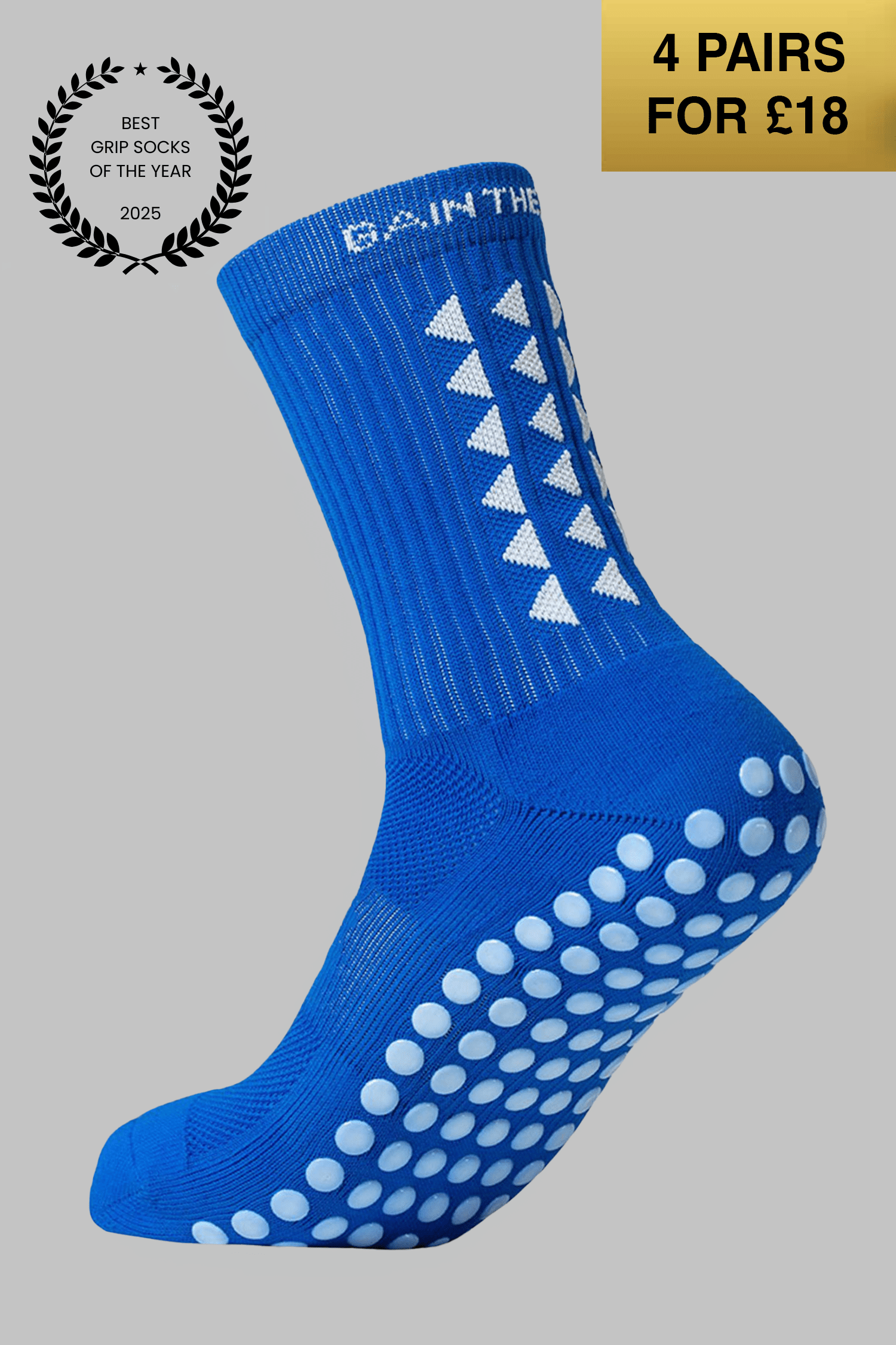 VIP GRIP SOCKS 3.0  MidCalf Length - Blue - Gain The Edge Official