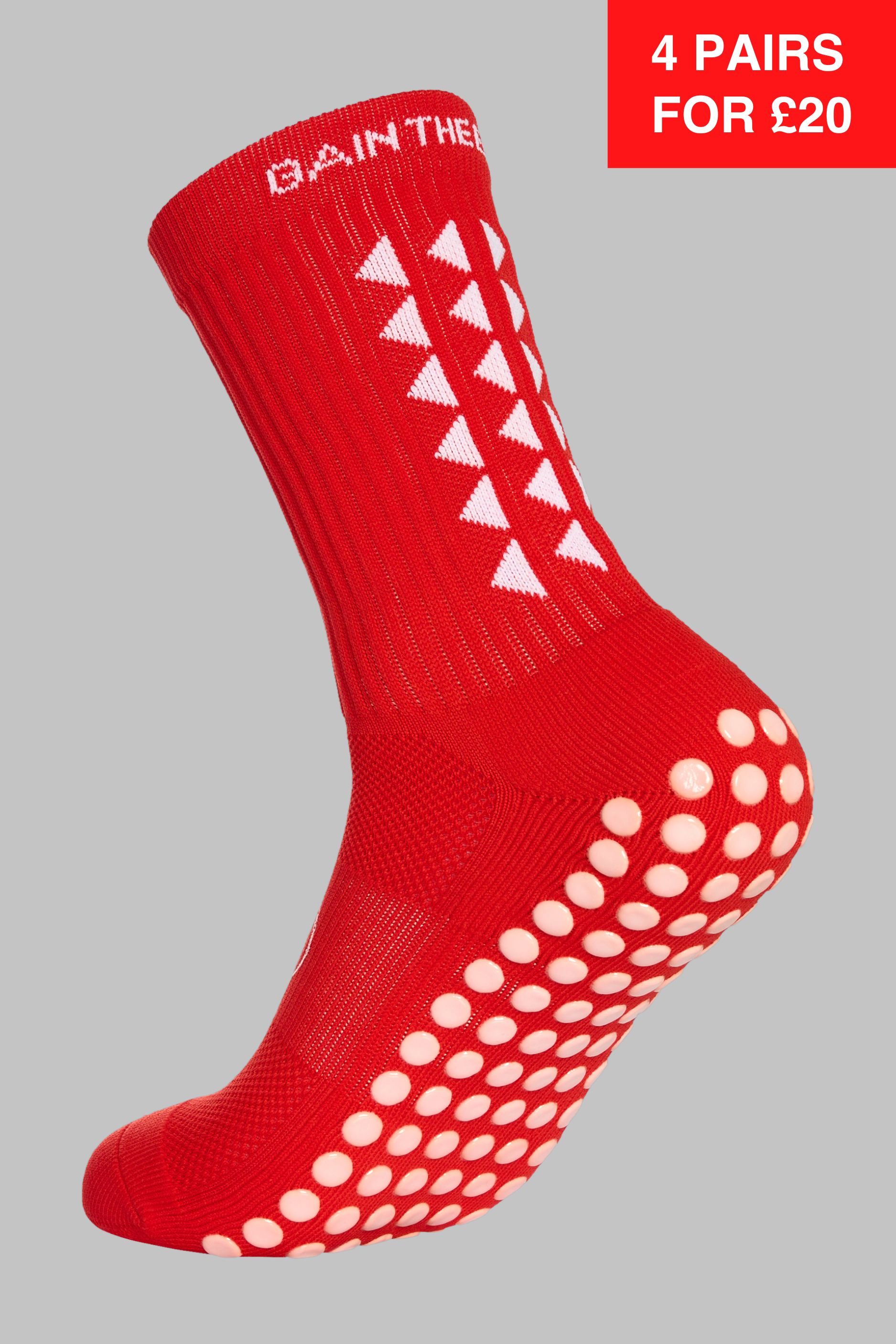 GRIP SOCKS 2.0  MidCalf Length - Red