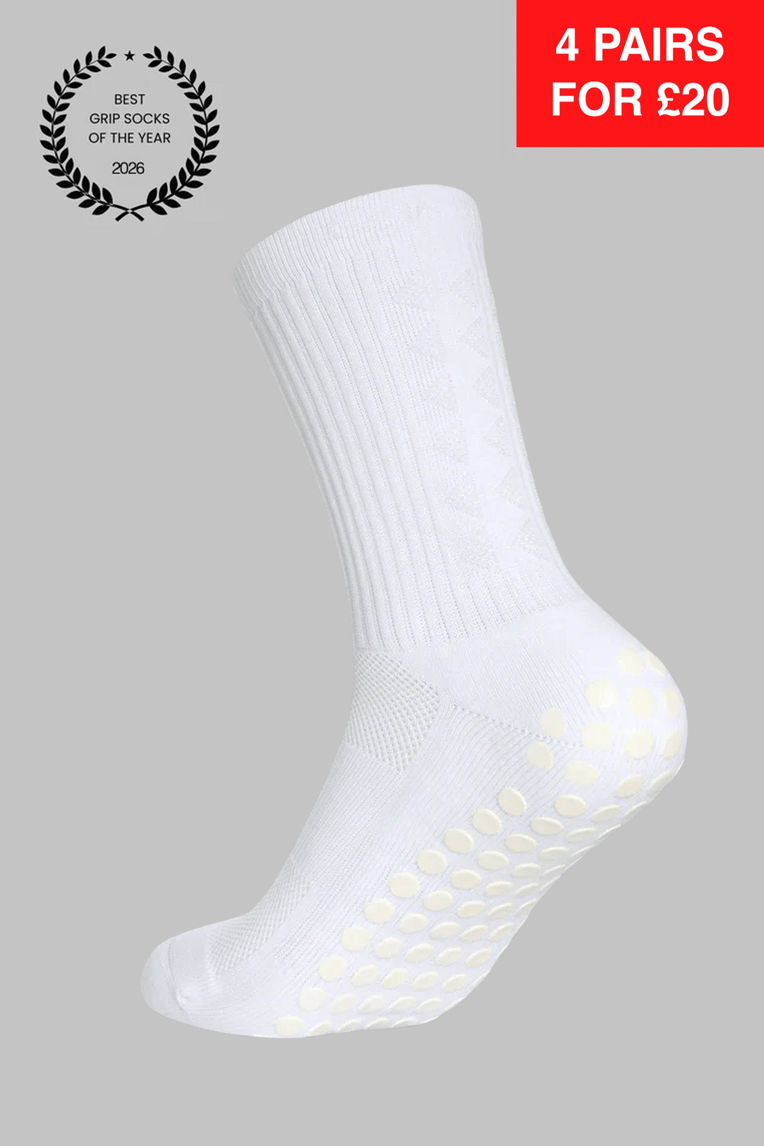 GRIP SOCKS 3.0 midcalf length - WHITEOUT EDITION
