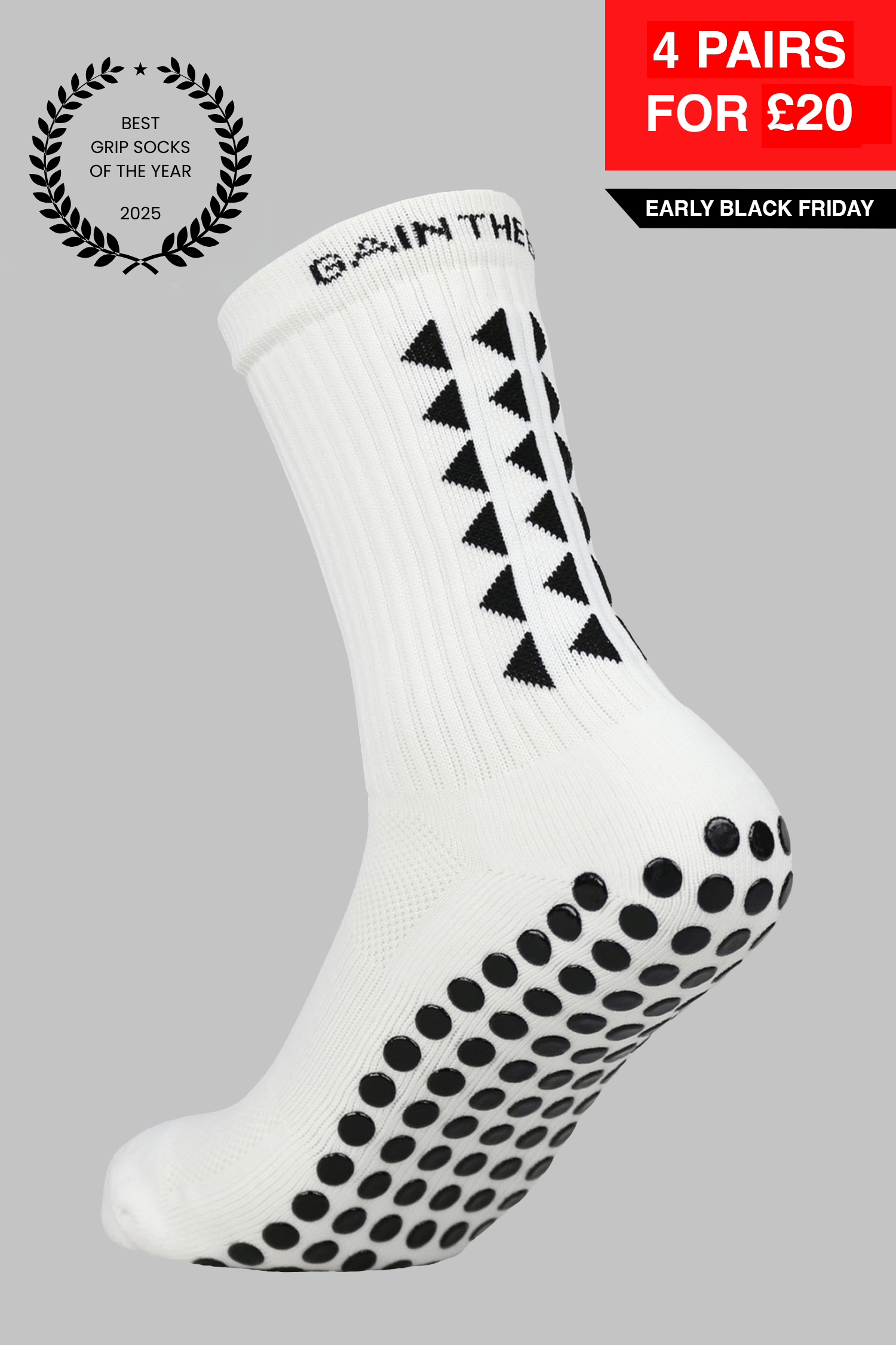 GRIP SOCKS 3.0  MidCalf Length - White