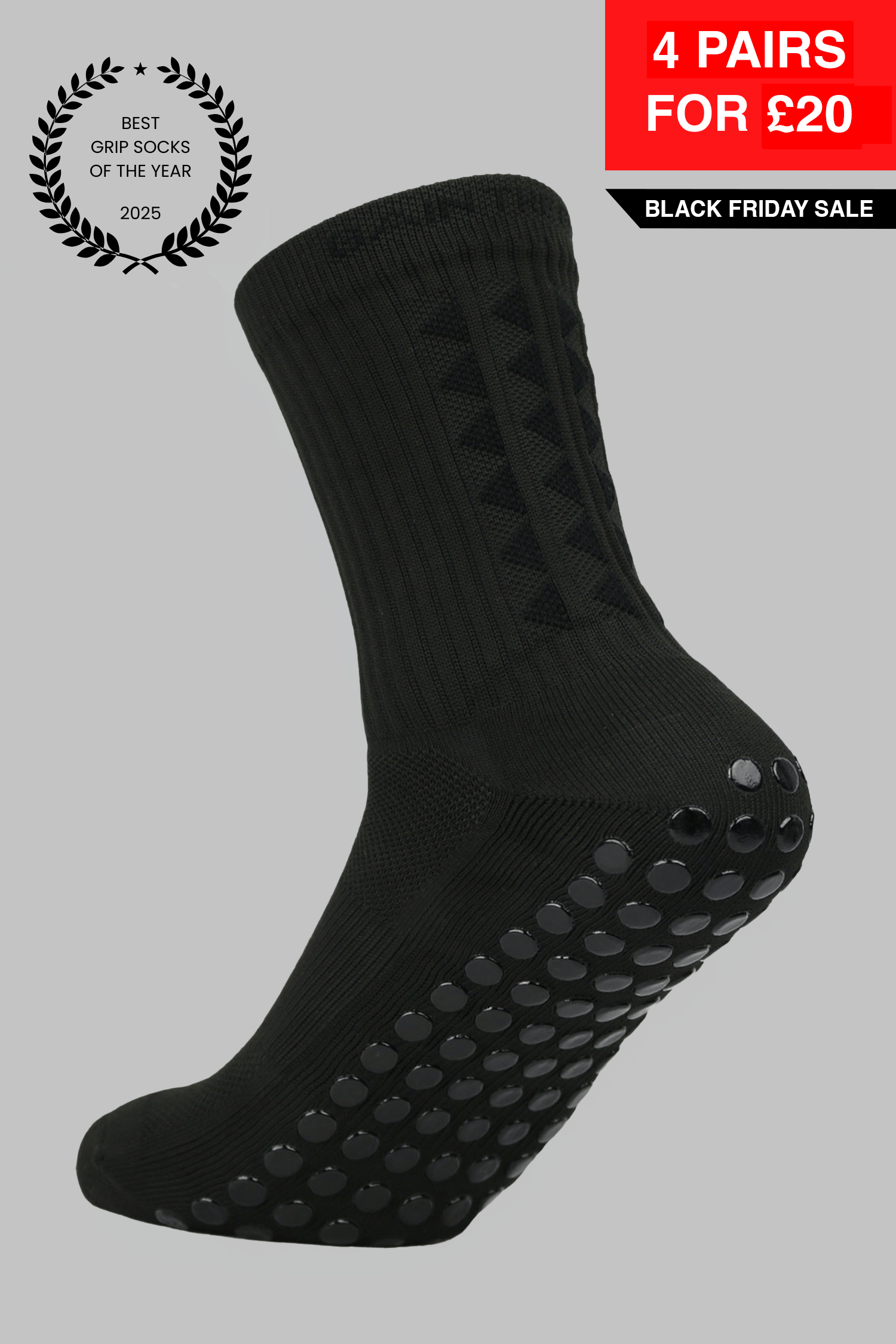 GRIP SOCKS 3.0 midcalf length - BLACKOUT EDITION