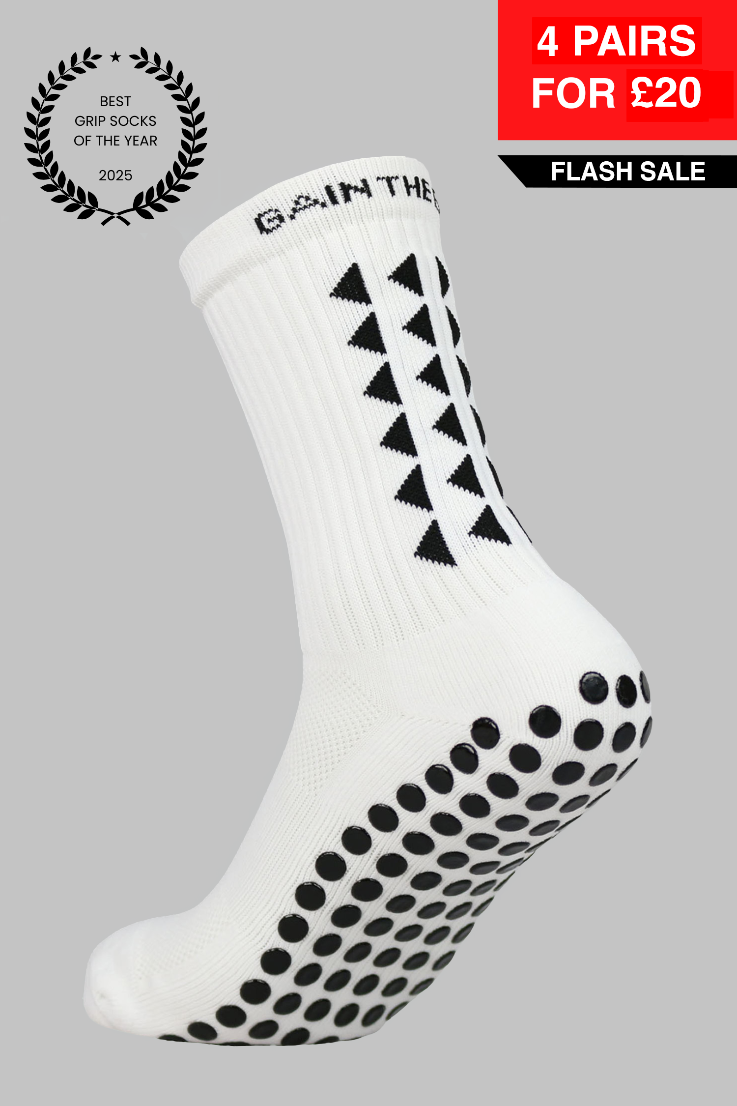 GRIP SOCKS 3.0  MidCalf Length - White