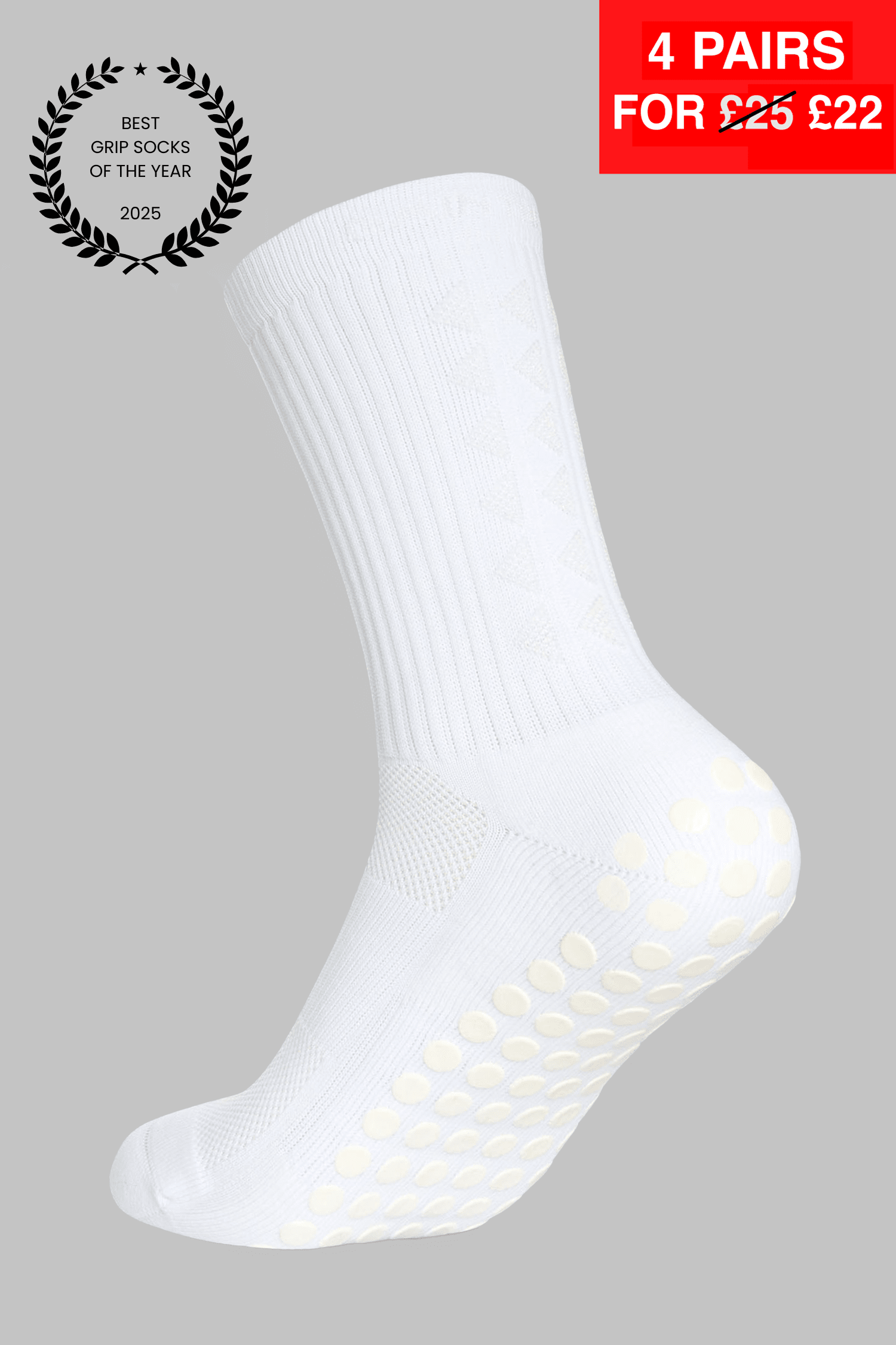 GRIP SOCKS 3.0 midcalf length - WHITEOUT EDITION