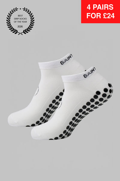 Ankle Grip Socks - White