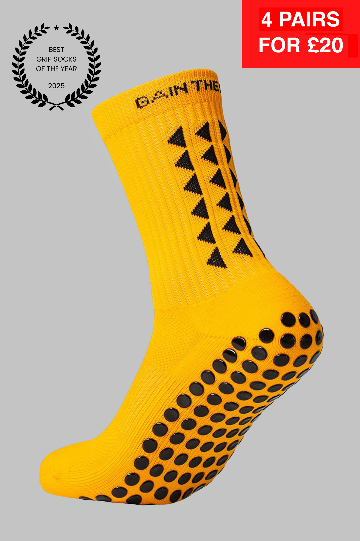 GRIP SOCKS 3.0  MidCalf Length - Orange - Gain The Edge Official
