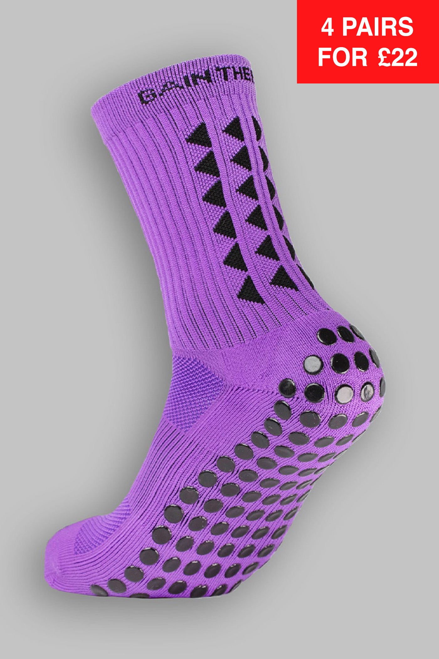 GRIP SOCKS 2.0  MidCalf Length - Purple - Gain The Edge Official