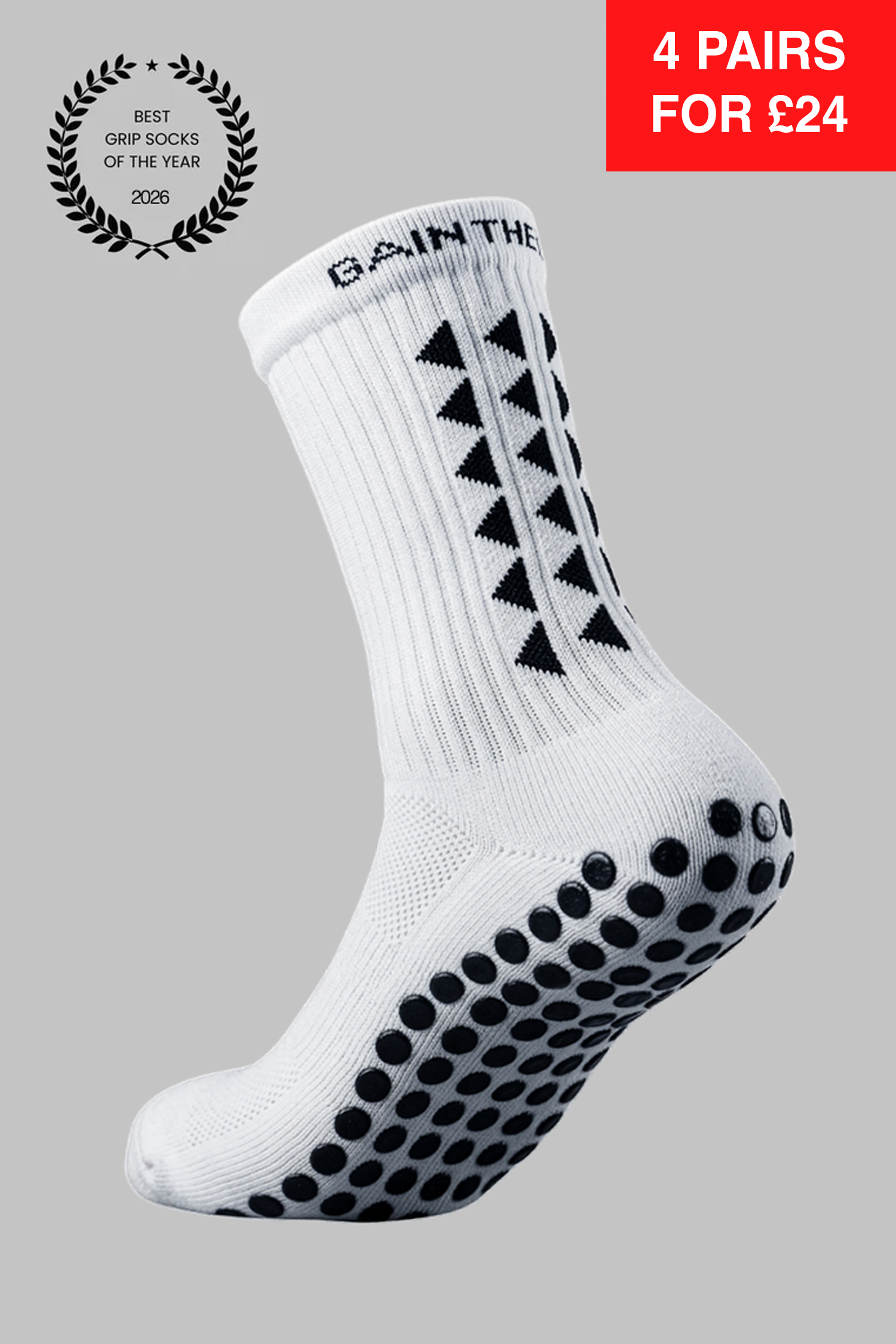 GRIP SOCKS 3.0  MidCalf Length - White
