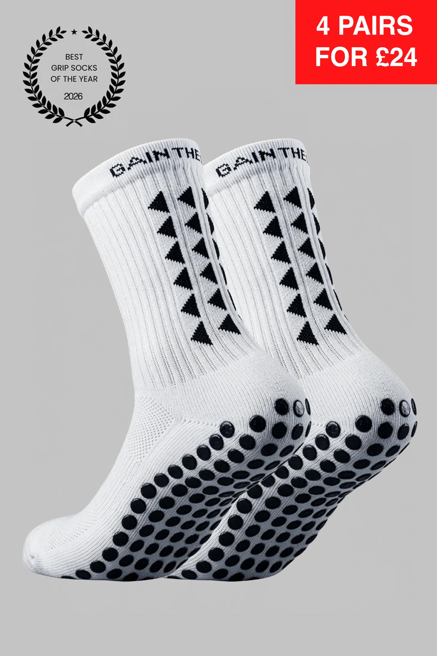 GRIP SOCKS 3.0  MidCalf Length - White