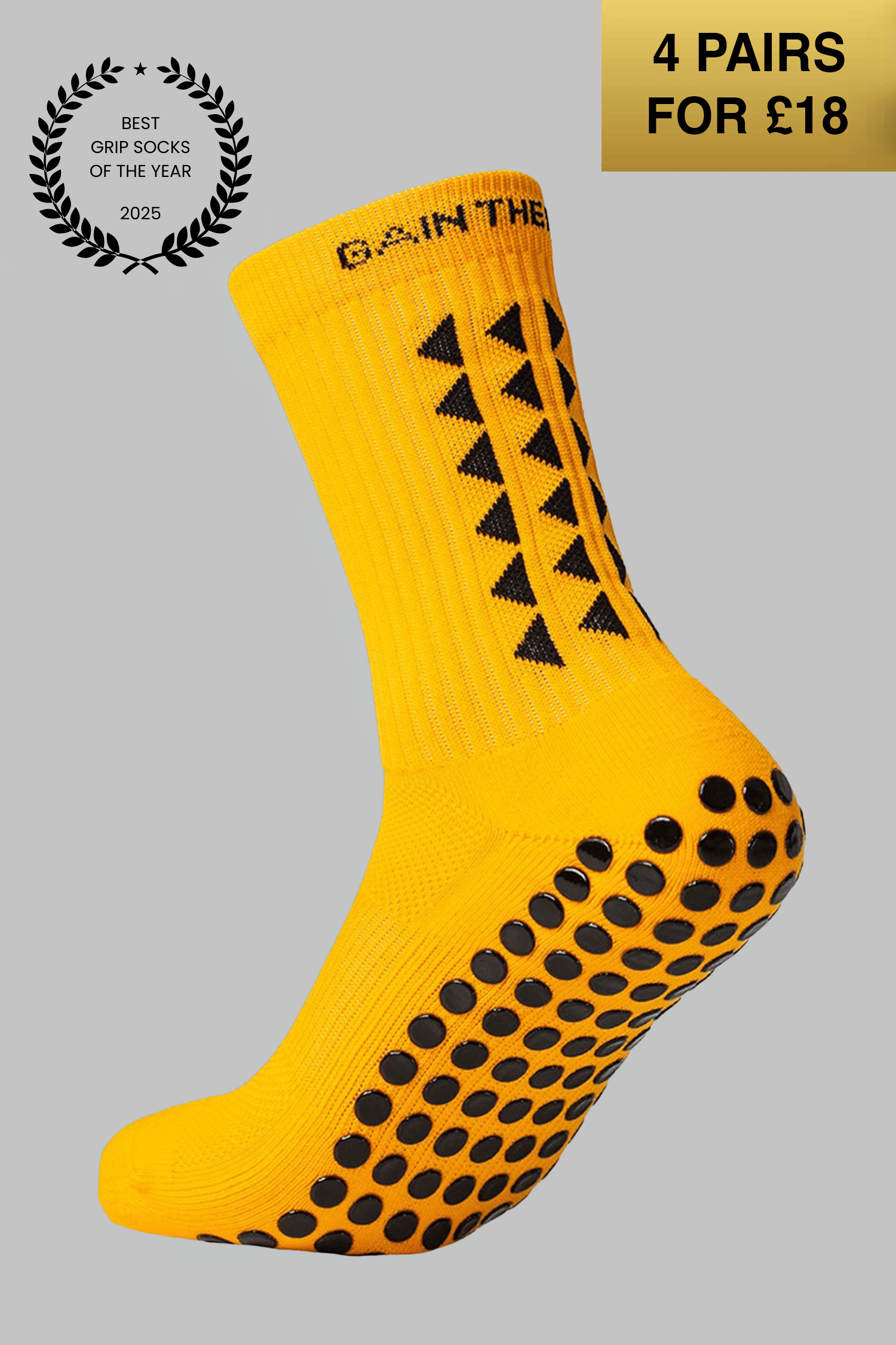 VIP GRIP SOCKS 3.0  MidCalf Length - Orange - Gain The Edge Official