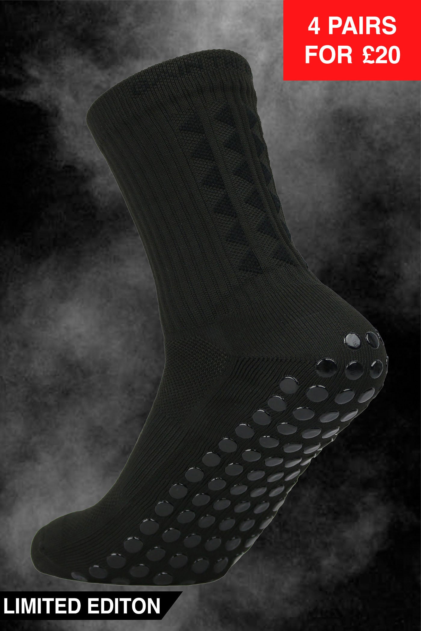 GRIP SOCKS 2.0 midcalf length - BLACKOUT EDITION