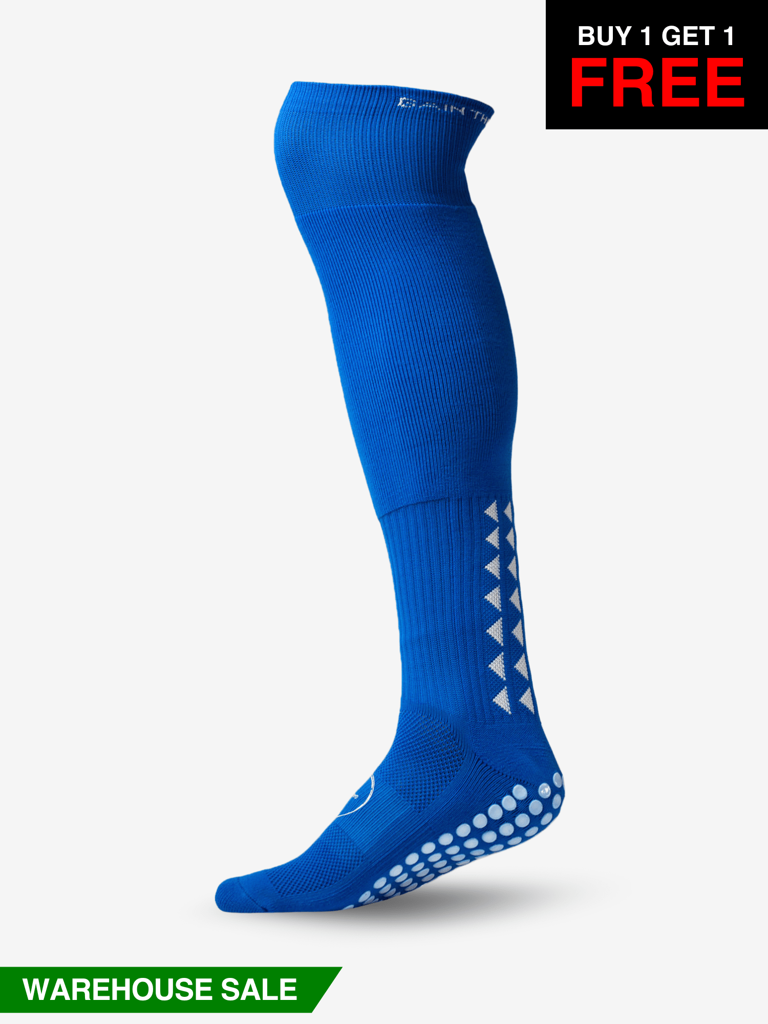 GRIP SOCKS 2.0  Full Length - Blue  - WAREHOUSE SALE BUY 1 GET 1 FREE - Gain The Edge Official