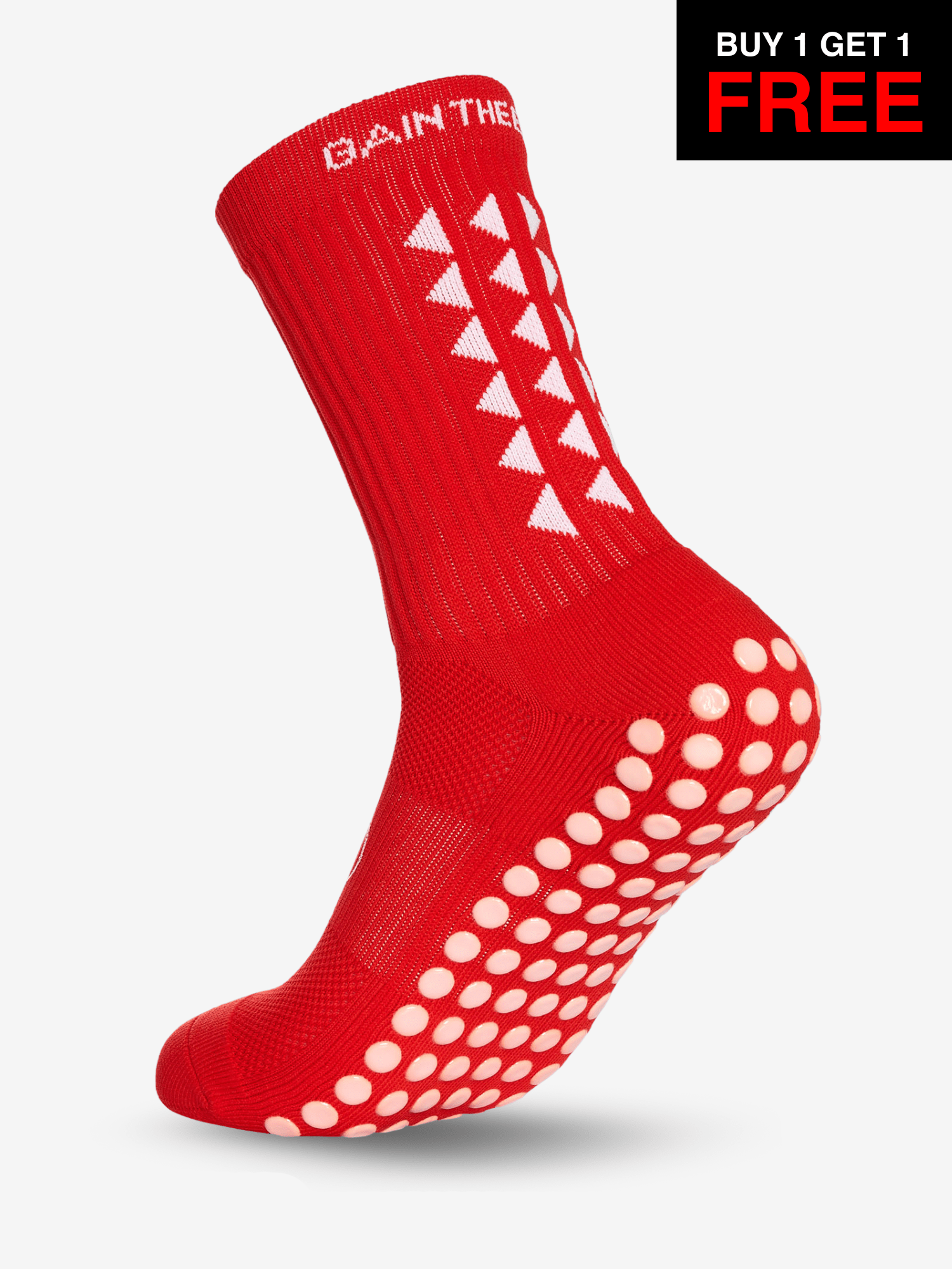 GRIP SOCKS 3.0  MidCalf Length - Red - BF SALE - Gain The Edge Official
