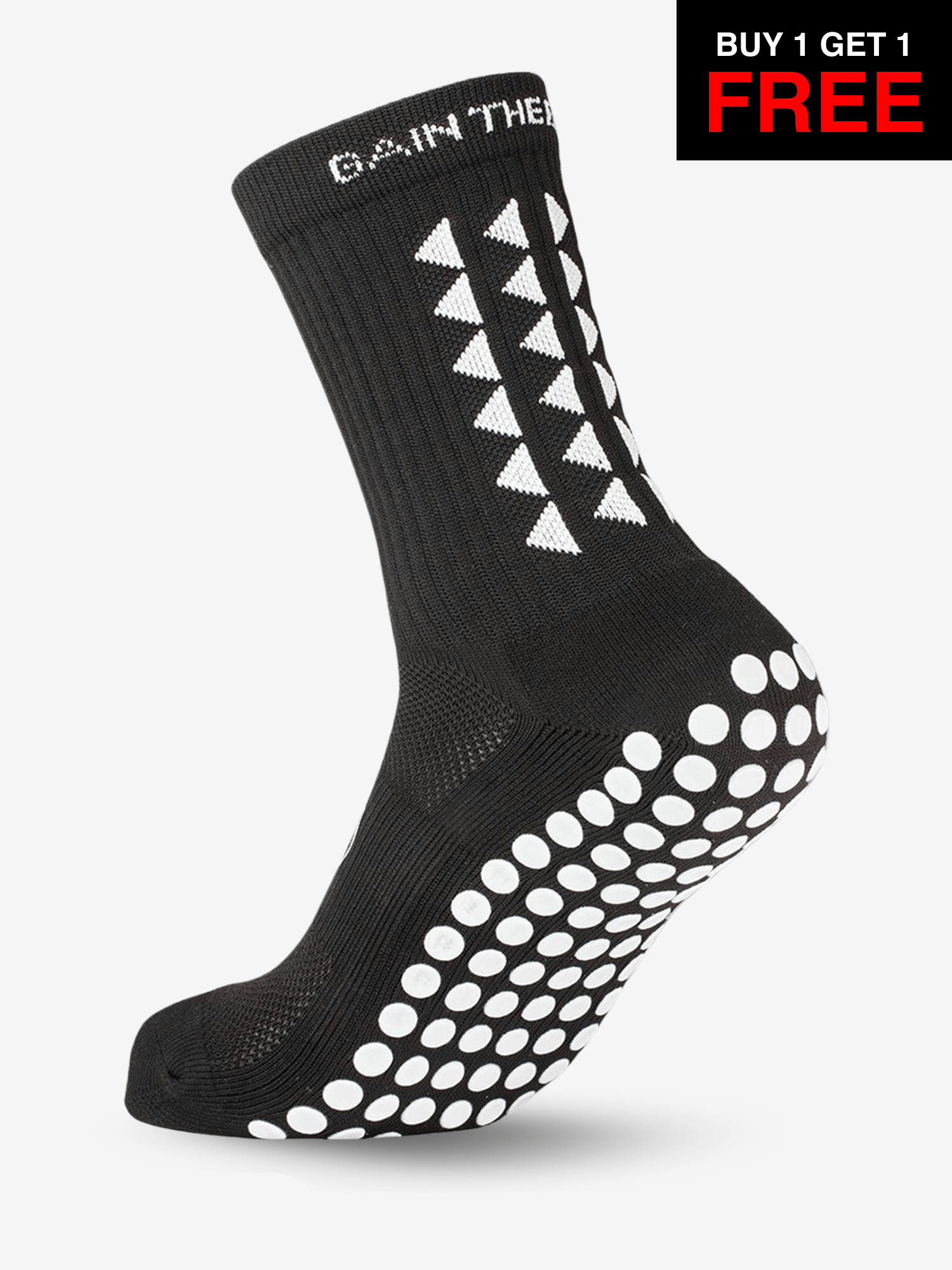 GRIP SOCKS 3.0 MidCalf Length - Black - BF SALE - Gain The Edge Official