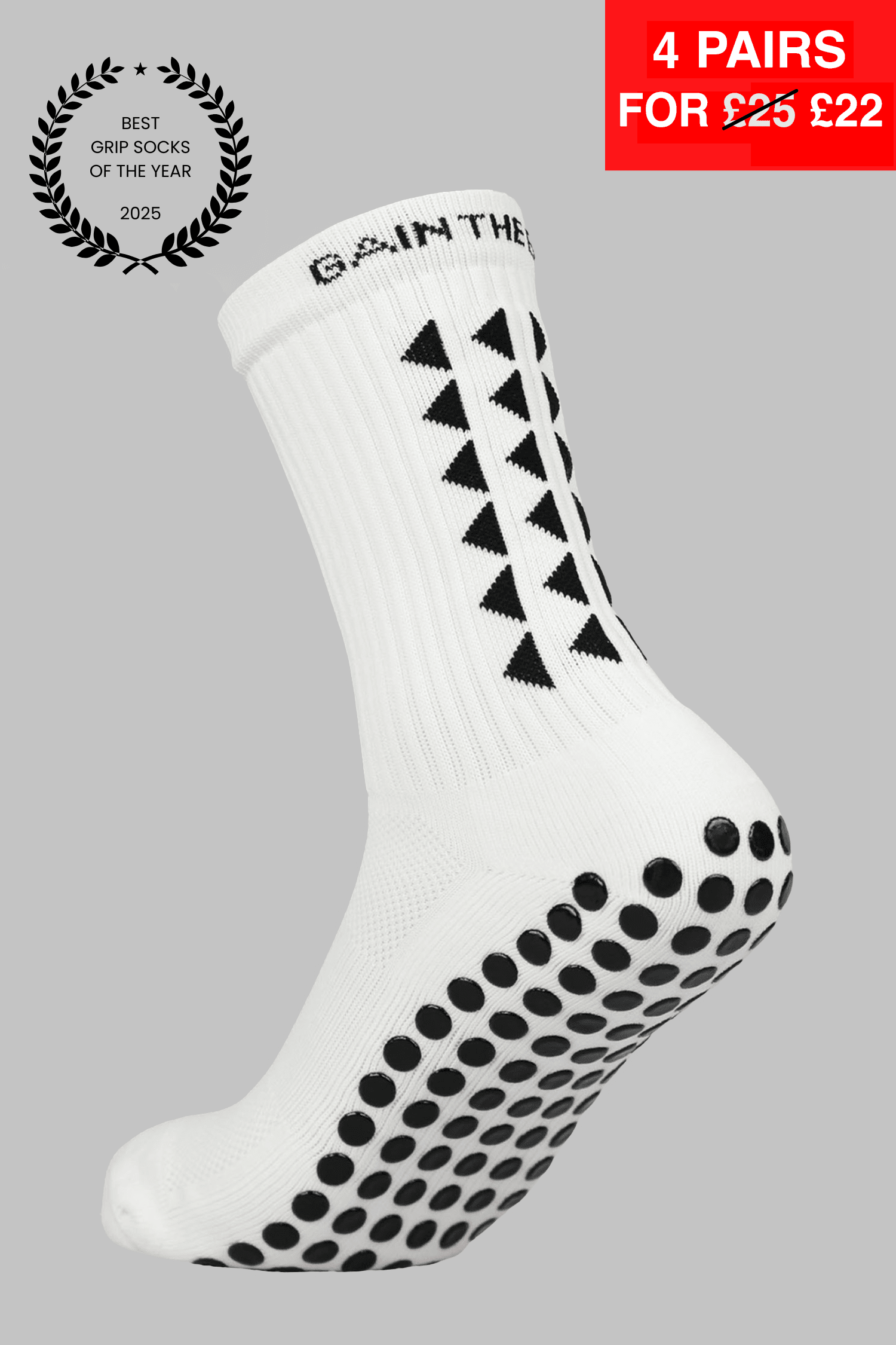 GRIP SOCKS 3.0  MidCalf Length - White