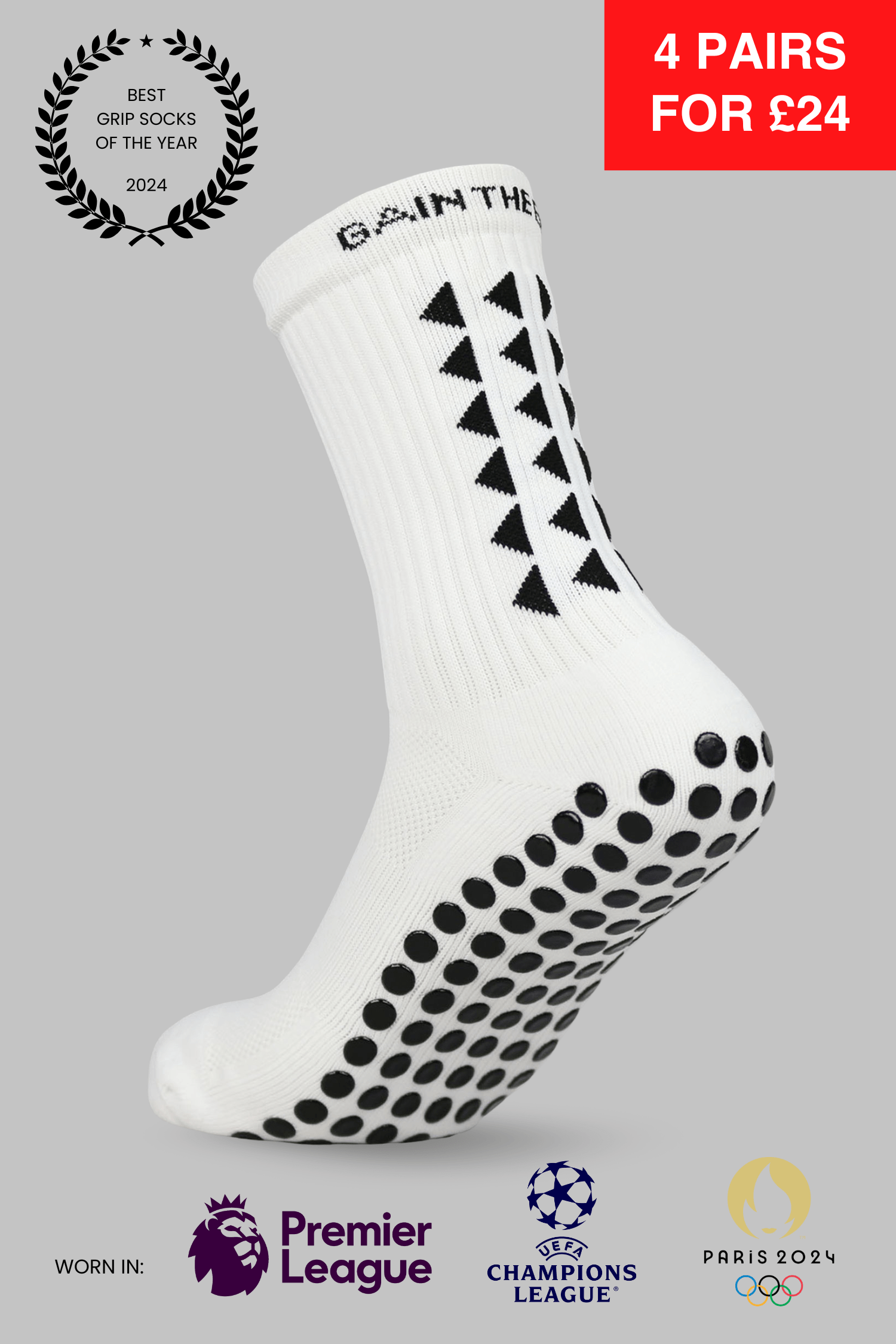 GRIP SOCKS 2.0  MidCalf Length - White