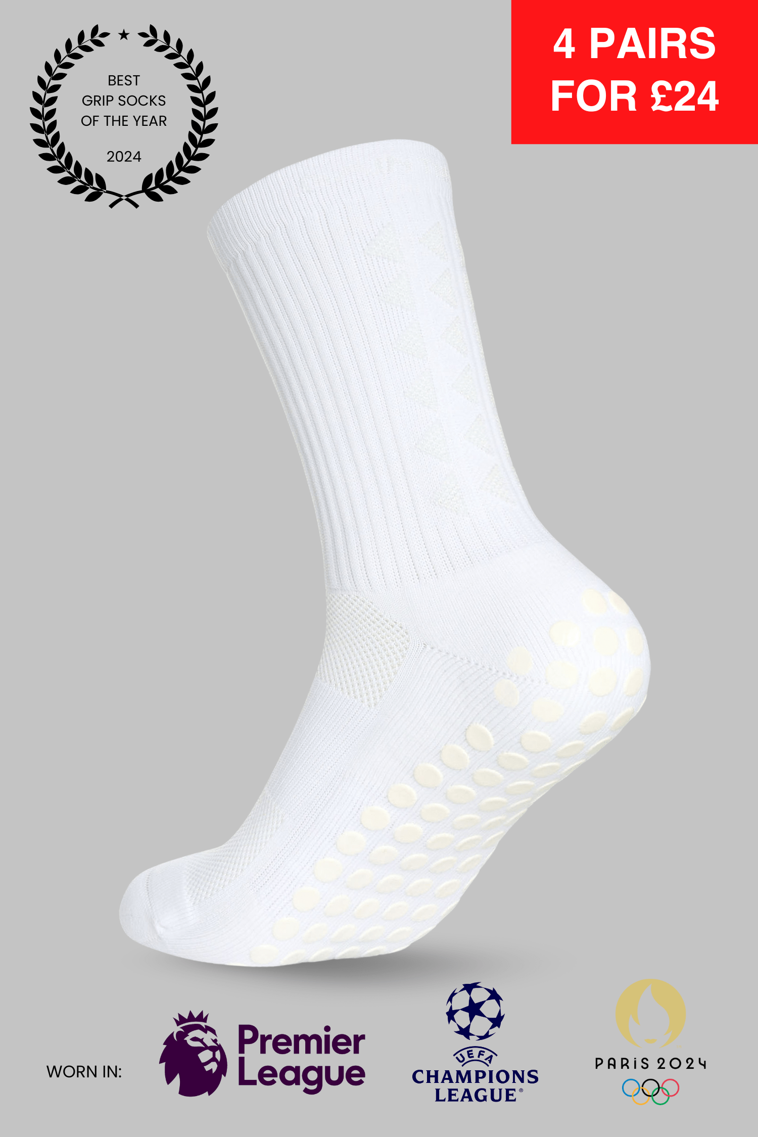 GRIP SOCKS 2.0 midcalf length - WHITEOUT EDITION