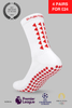 LIMITED EDITION GRIP SOCKS 2.0 - White & Red - Gain The Edge Official