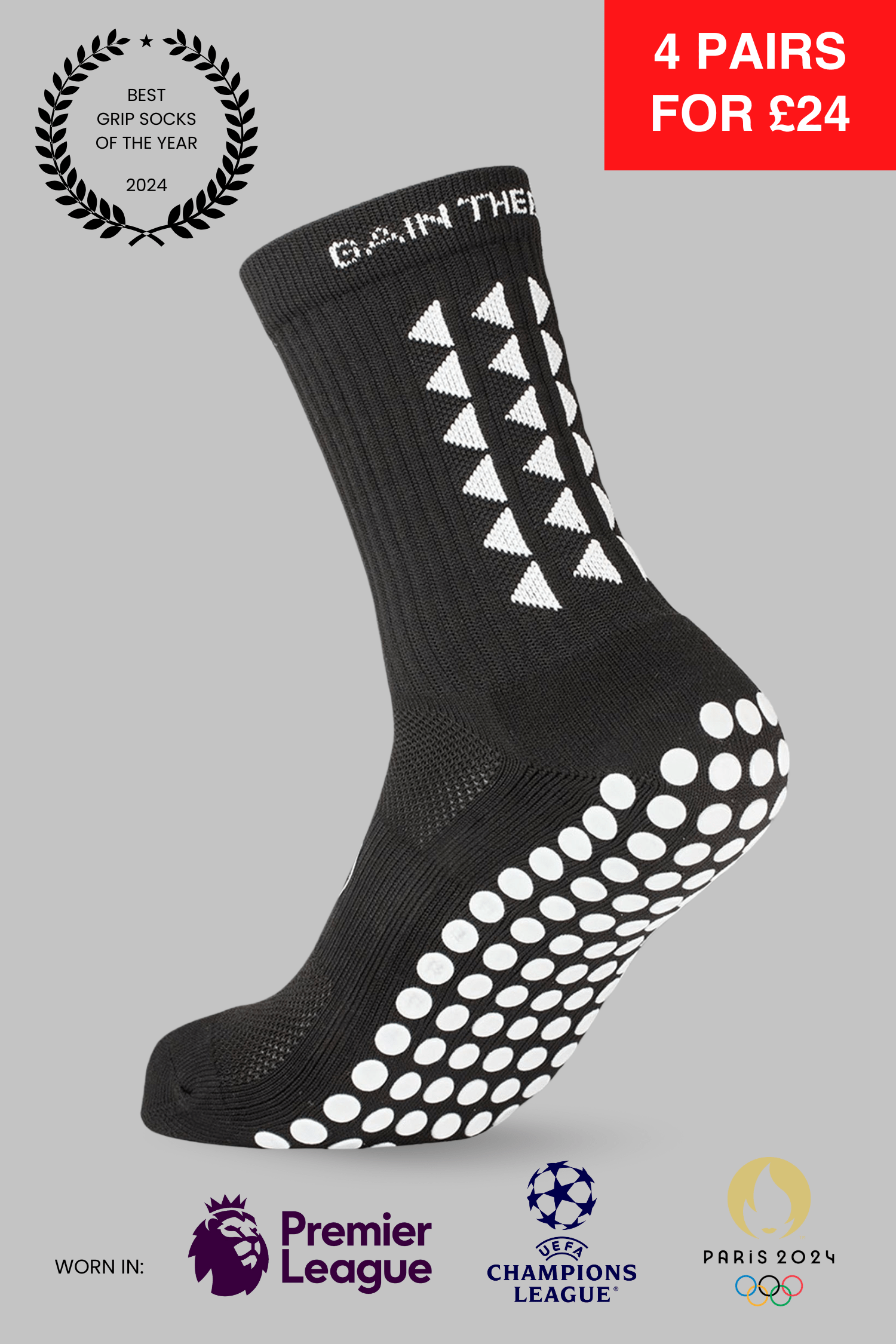 GRIP SOCKS 2.0 MidCalf Length - Black