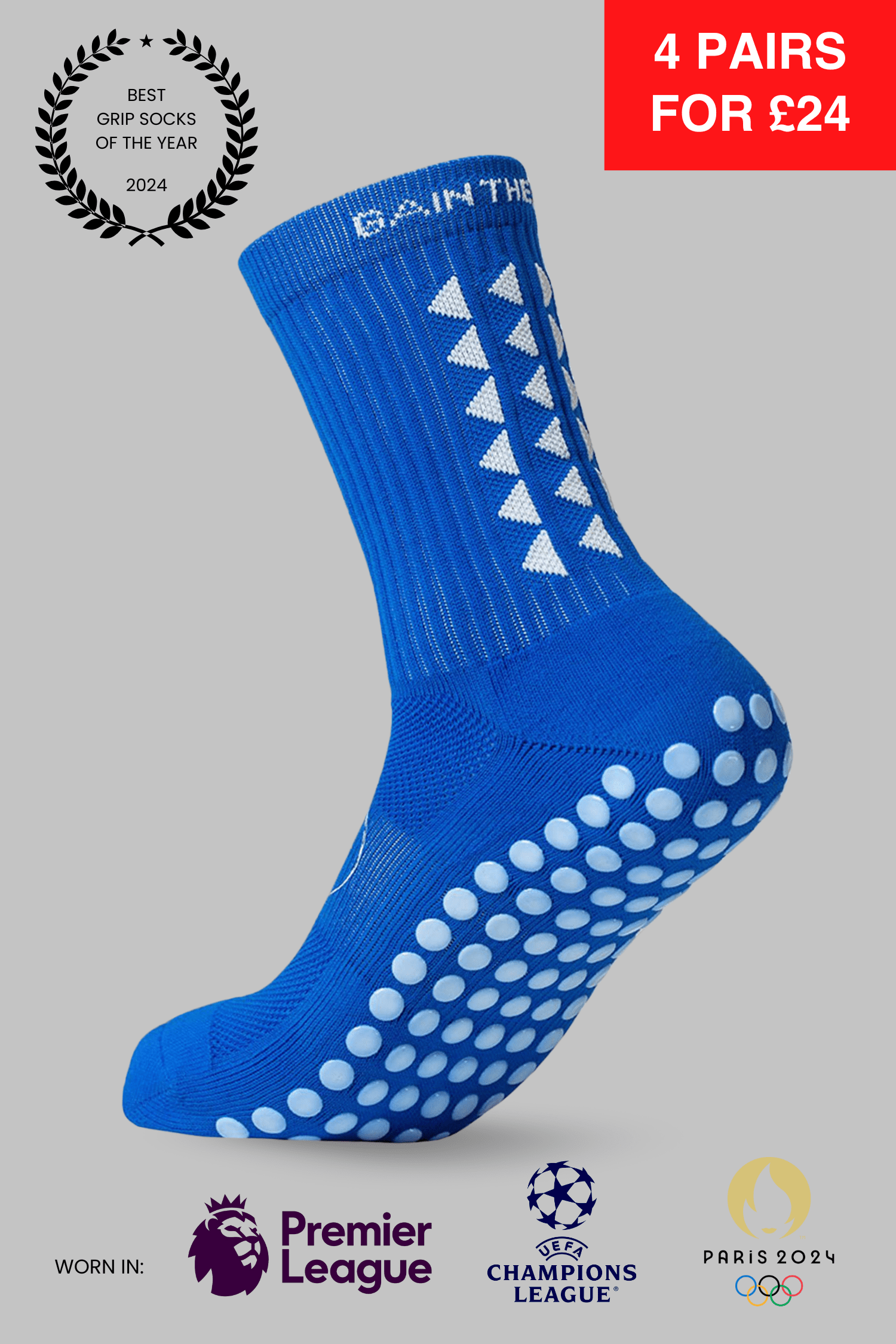 GRIP SOCKS 2.0  MidCalf Length - Blue