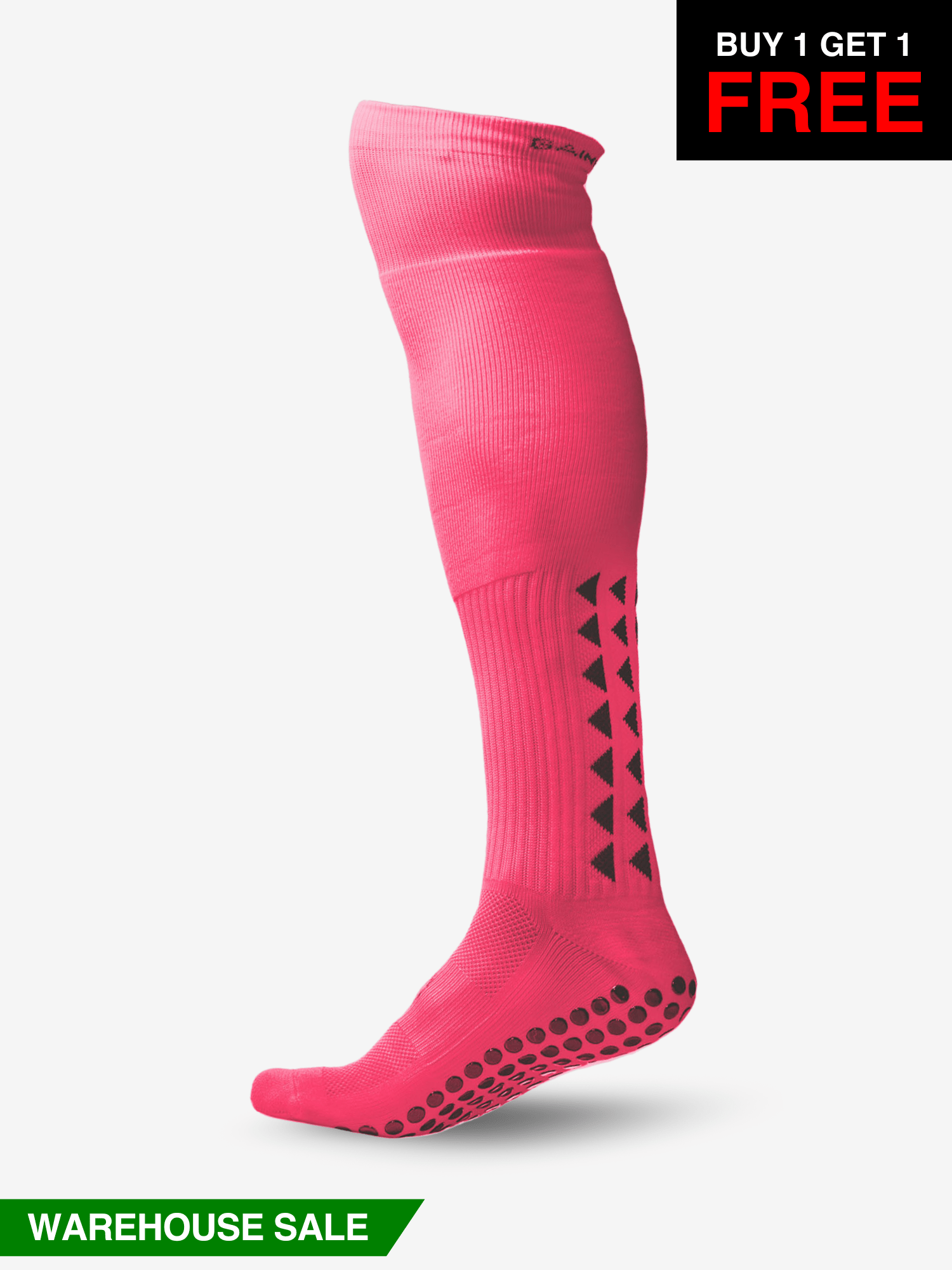 GRIP SOCKS 2.0  Full Length - Pink - WAREHOUSE SALE BUY 1 GET 1 FREE - Gain The Edge Official