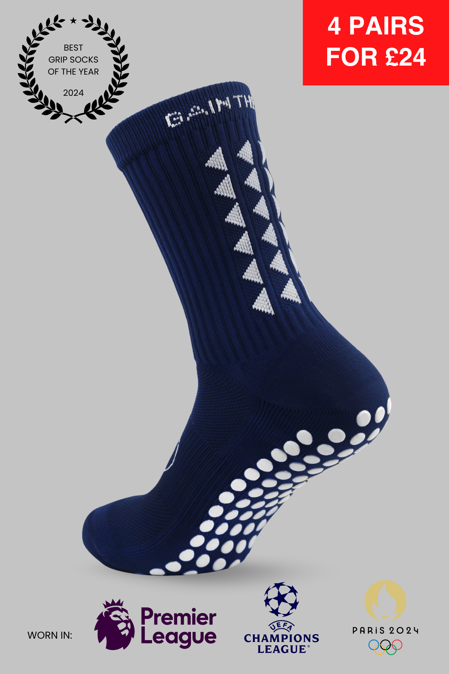 GRIP SOCKS 2.0  MidCalf Length - Navy Blue