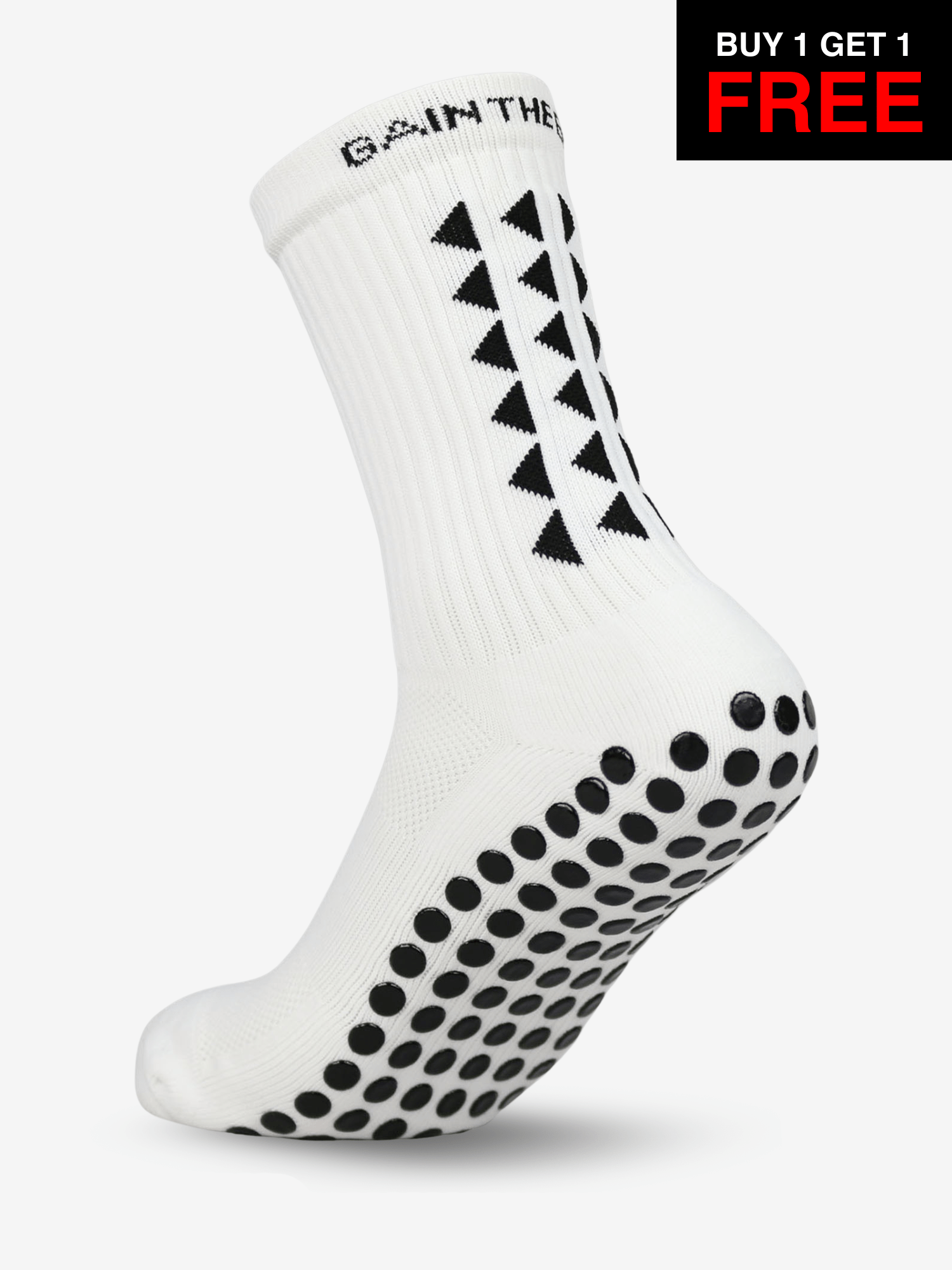 GRIP SOCKS 3.0  MidCalf Length - White - BF SALE - Gain The Edge Official