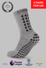 GRIP SOCKS 3.0  MidCalf Length - Grey - Gain The Edge Official