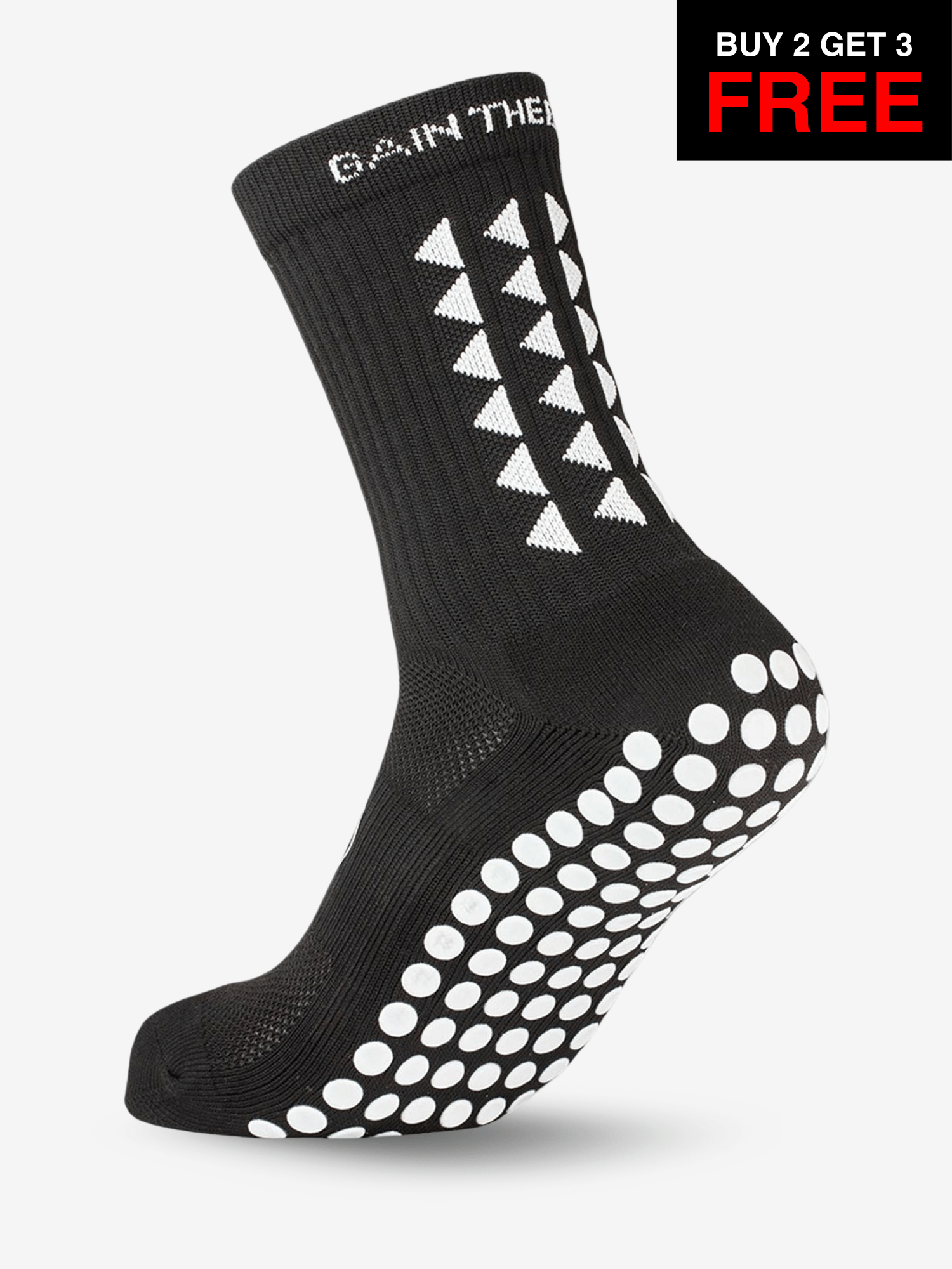 GRIP SOCKS 3.0 MidCalf Length - Black - SALE BUY 2 GET 3 FREE - Gain The Edge Official