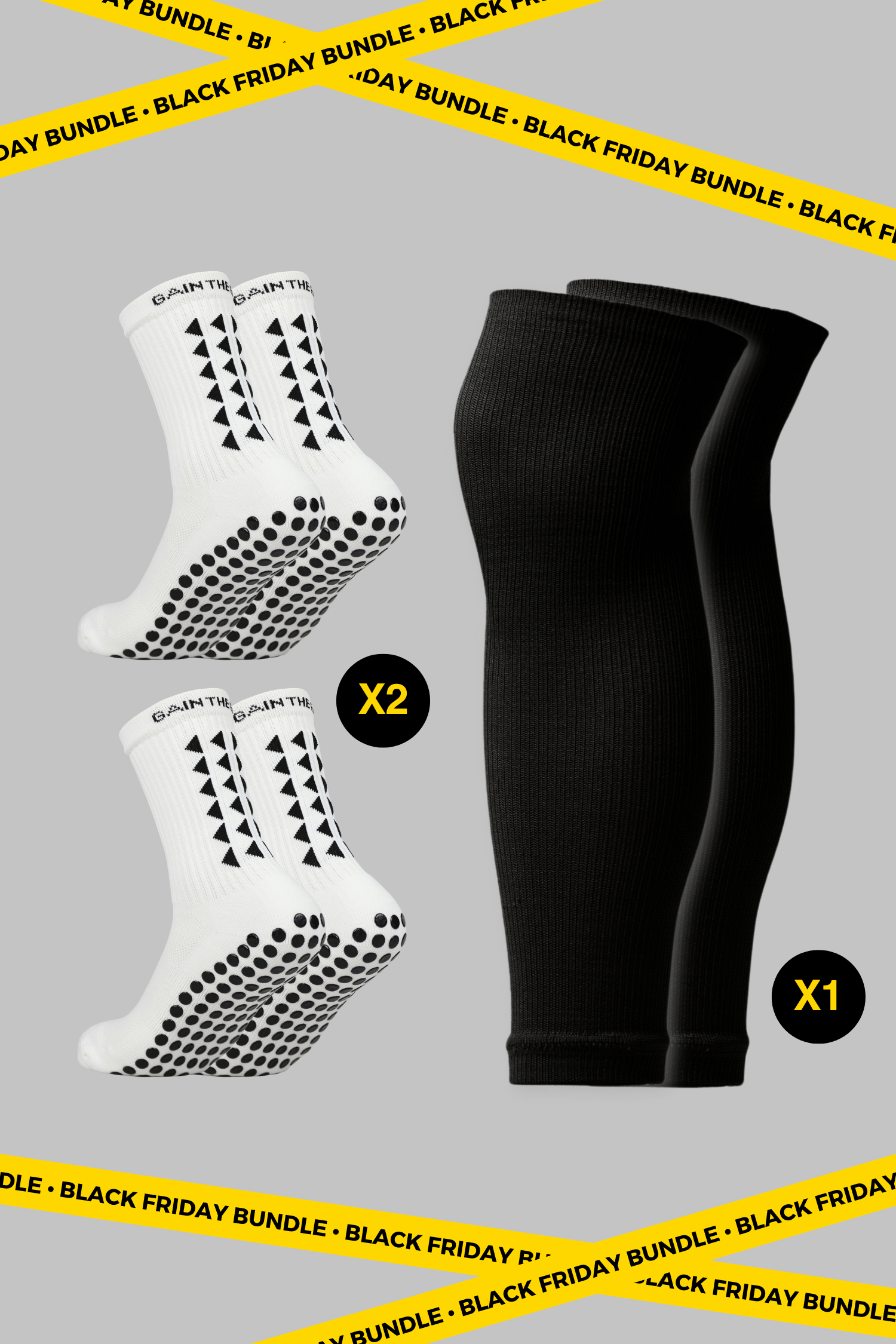 BLACK FRIDAY Grip Socks & Sleeves Bundle - Gain The Edge Official