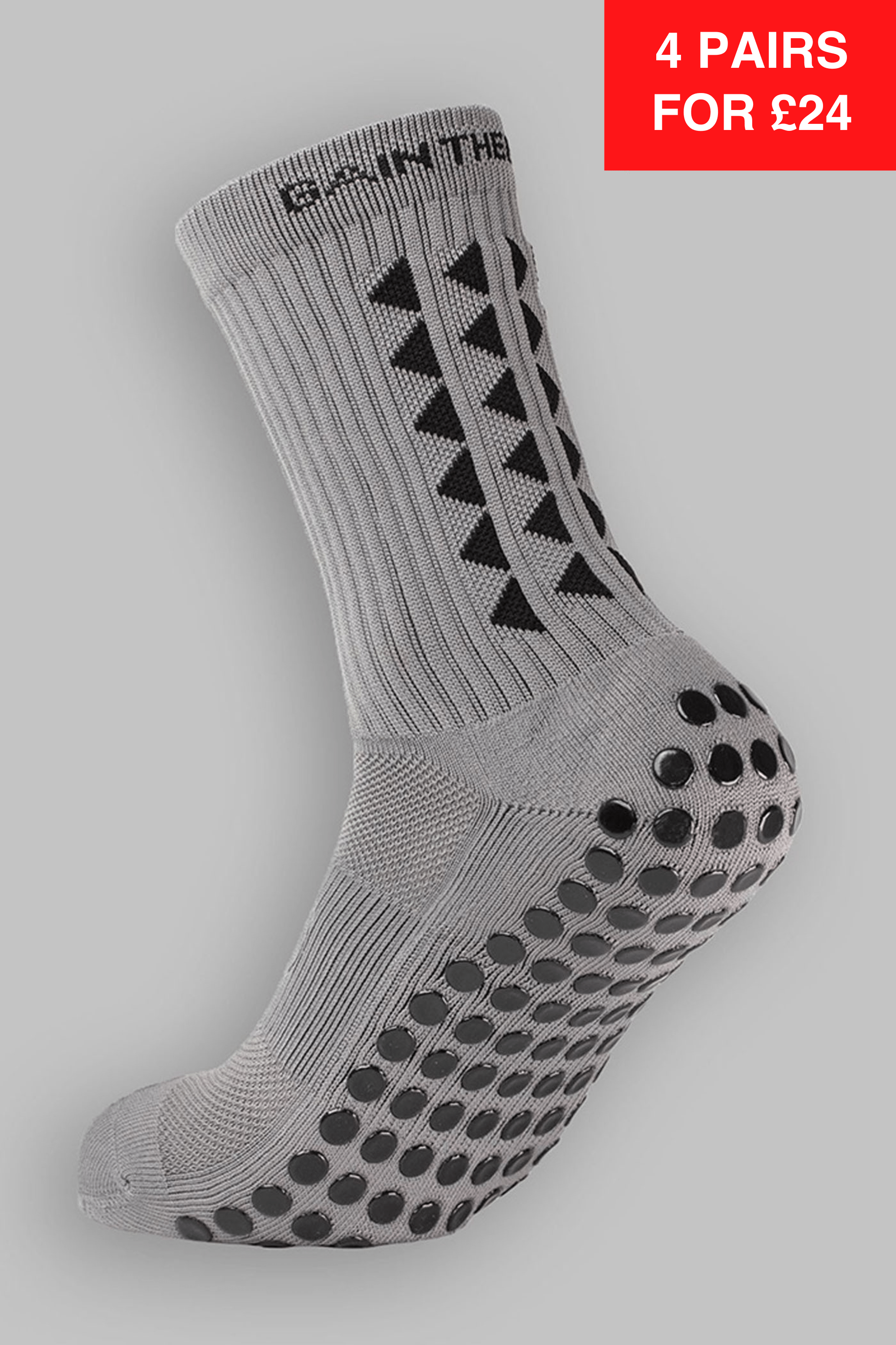 GRIP SOCKS 2.0  MidCalf Length - Grey - Gain The Edge Official