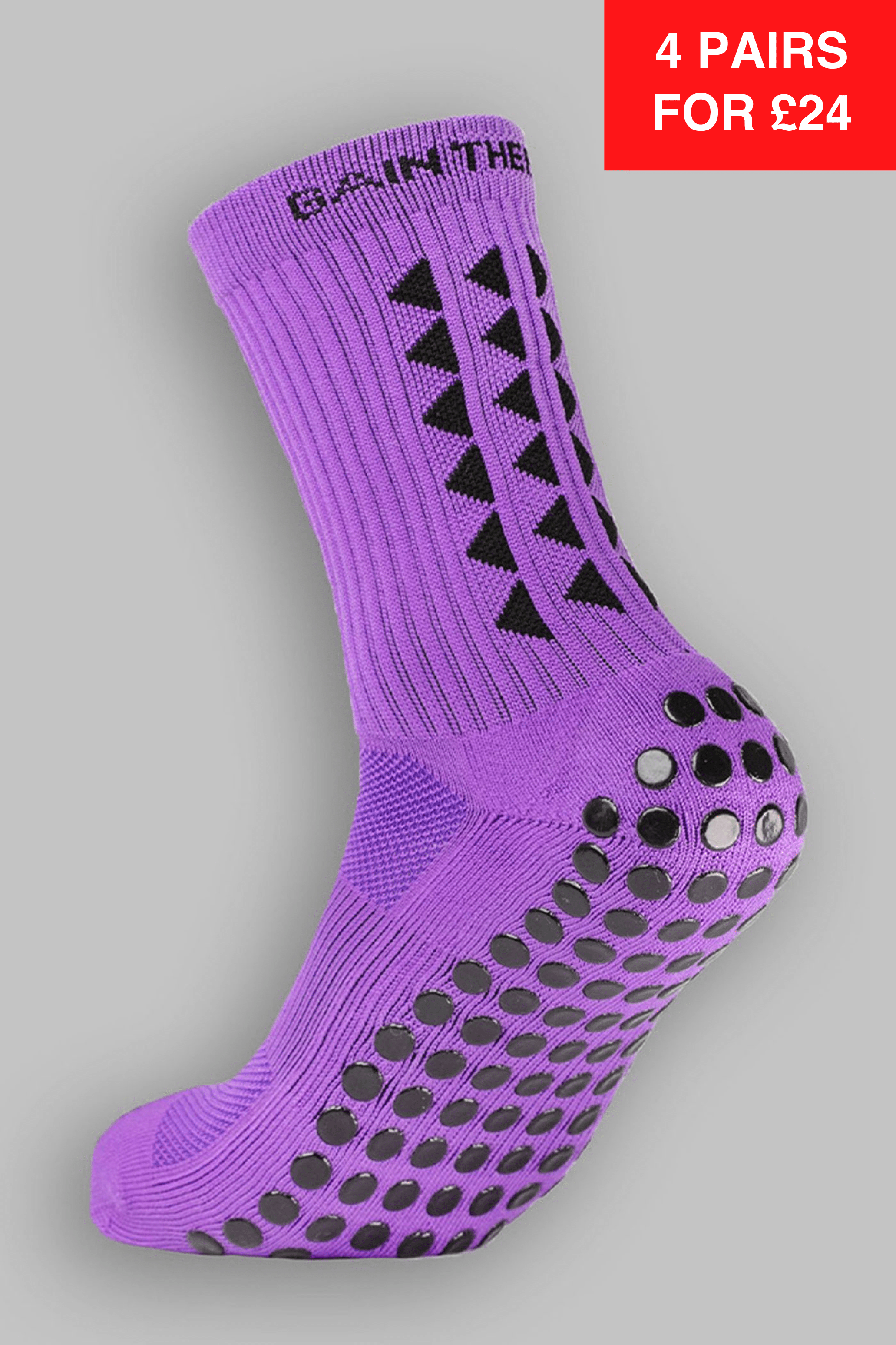 GRIP SOCKS 2.0  MidCalf Length - Purple - Gain The Edge Official