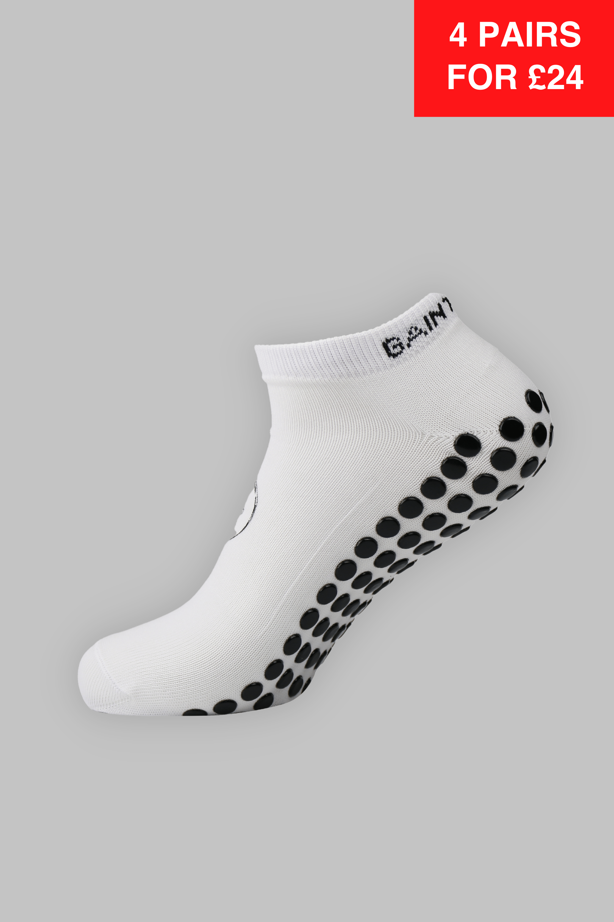 Ankle Grip Socks - White