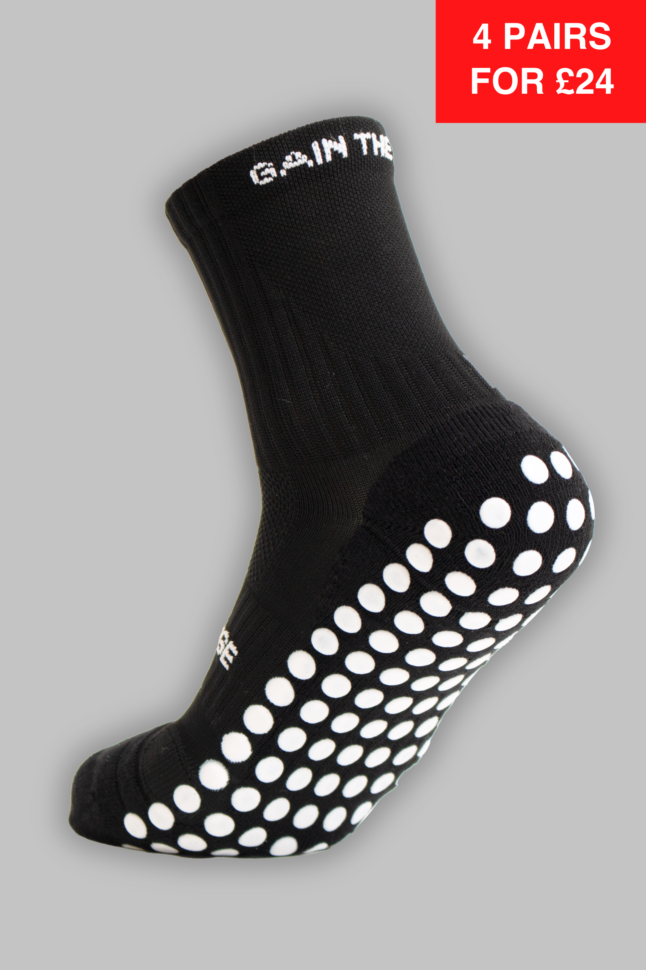 Grip Running Socks Quarter Length - Black - Gain The Edge Official