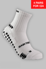 Grip Running Socks Quarter Length - White - Gain The Edge Official