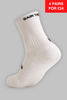 Running Socks Quarter Length - White - Gain The Edge Official