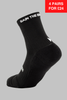 Running Socks Quarter Length - Black - Gain The Edge Official