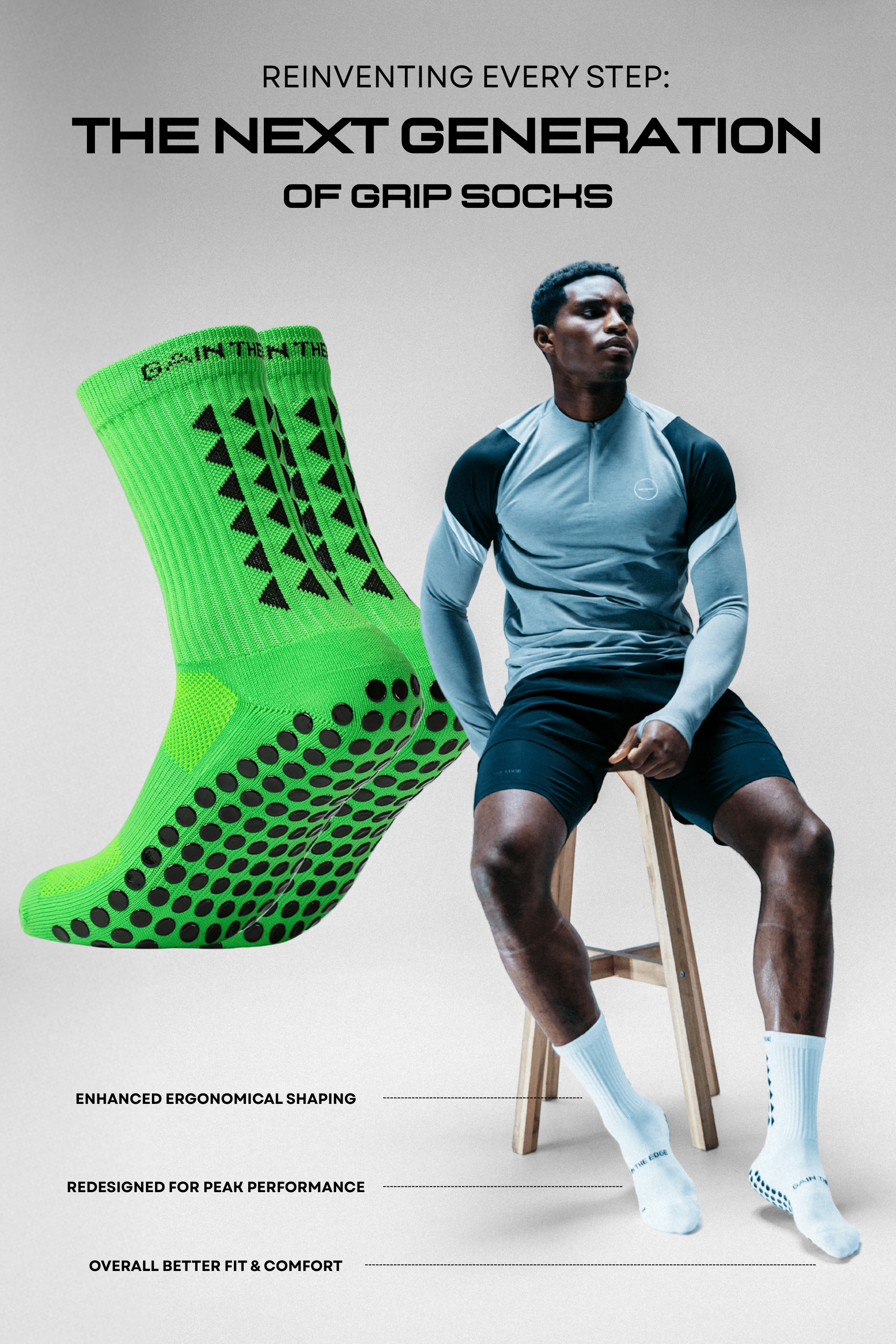 GRIP SOCKS 3.0  MidCalf Length - Green - BF SALE
