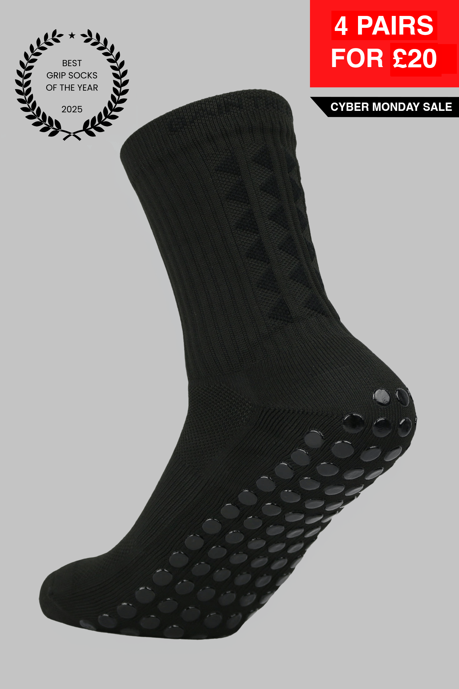 GRIP SOCKS 3.0 midcalf length - BLACKOUT EDITION