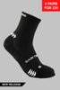 Grip Running Socks Quarter Length - Black - Gain The Edge Official